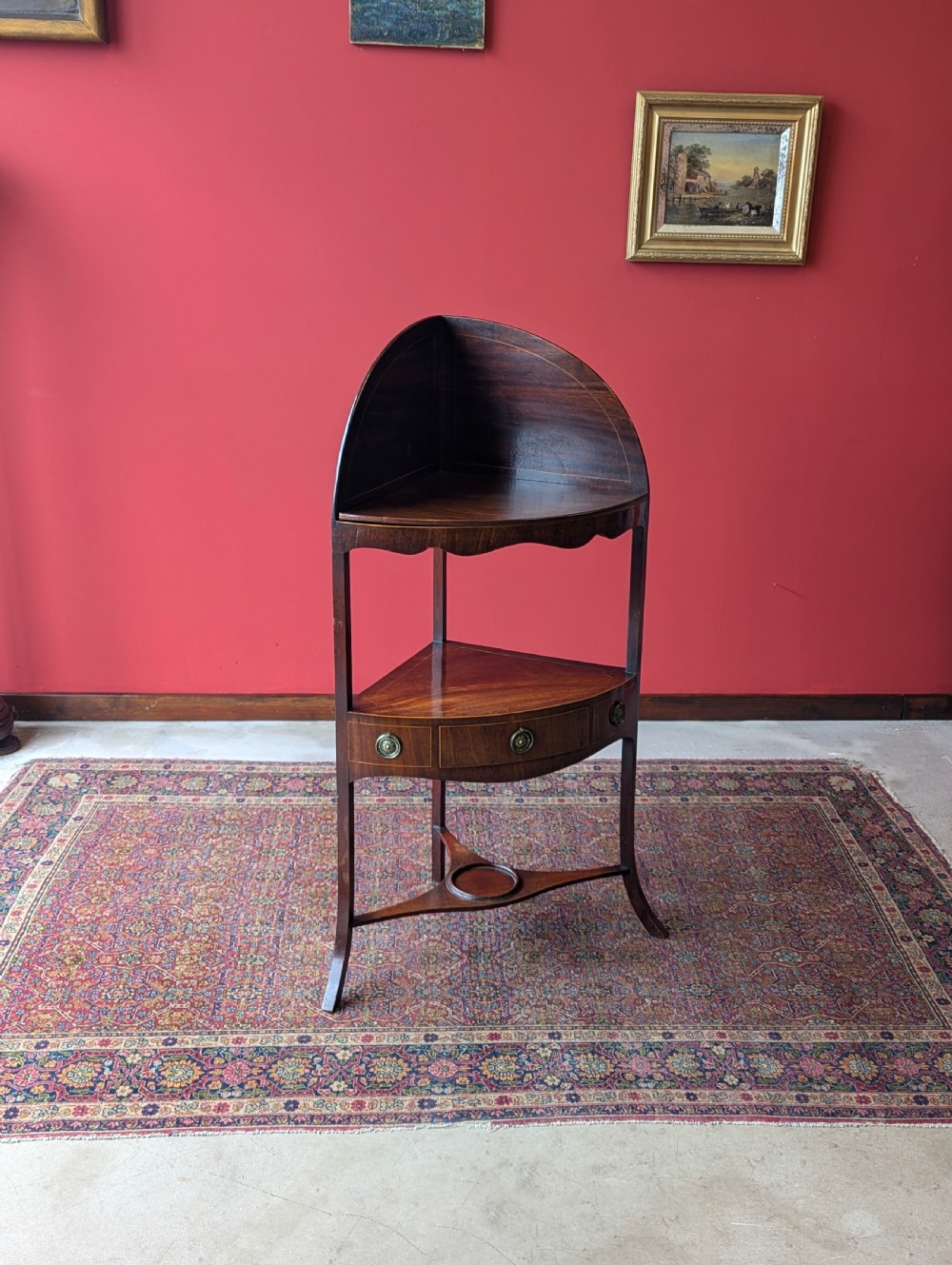 Antique Georgian Mahogany Corner Stand View II