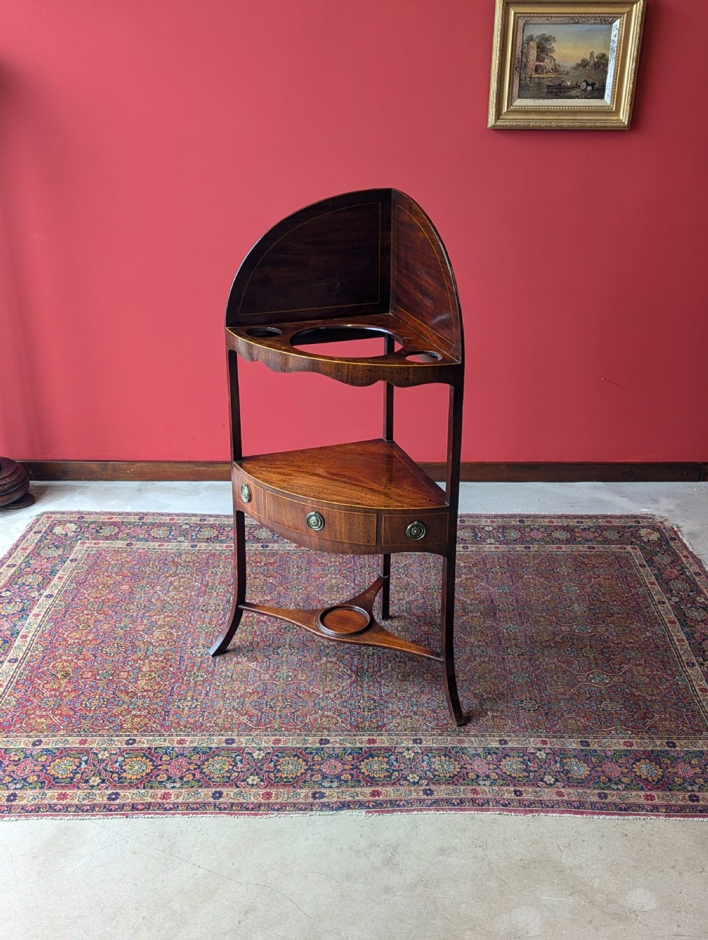 Antique Georgian Mahogany Corner Stand View IV