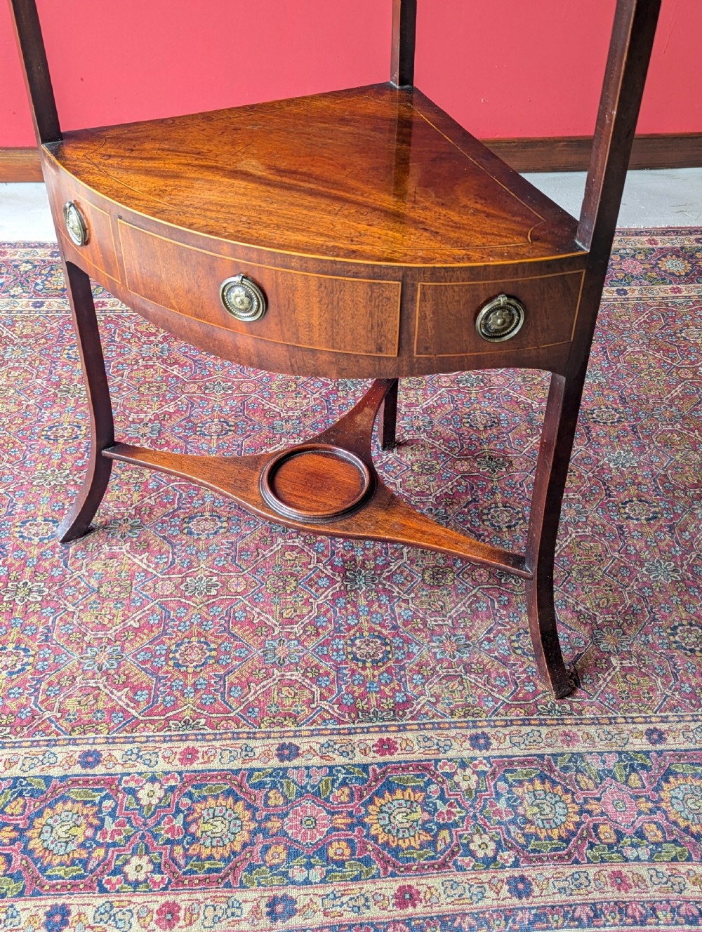 Antique Georgian Mahogany Corner Stand View V