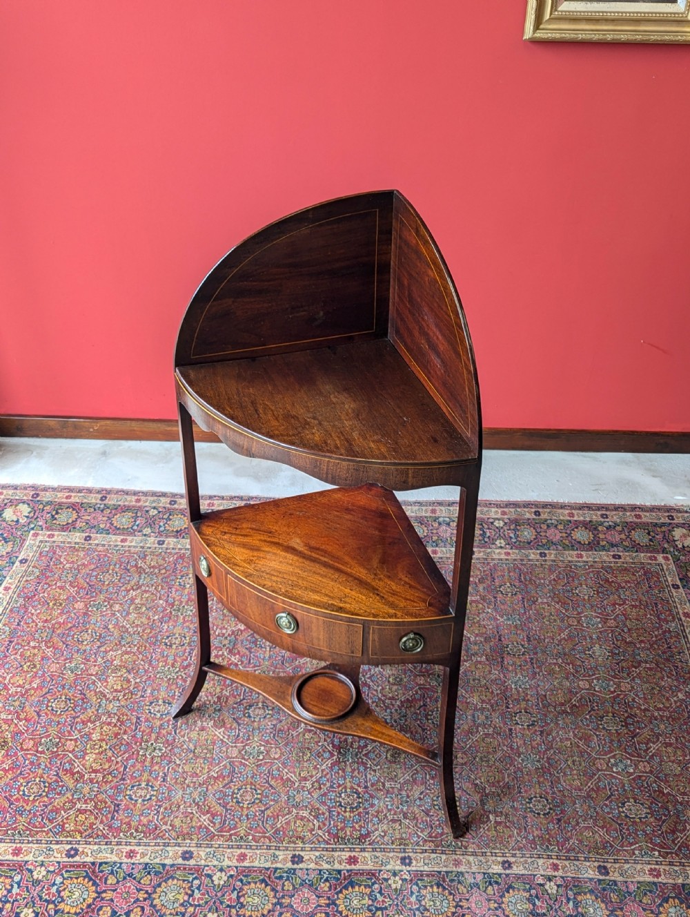 Antique Georgian Mahogany Corner Stand View VI