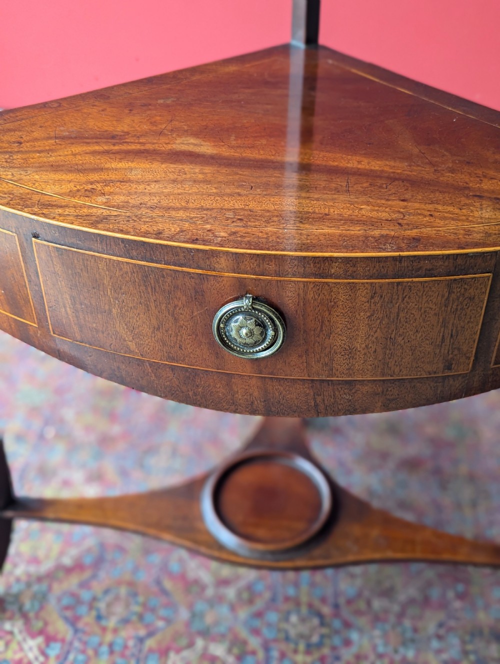 Antique Georgian Mahogany Corner Stand View X