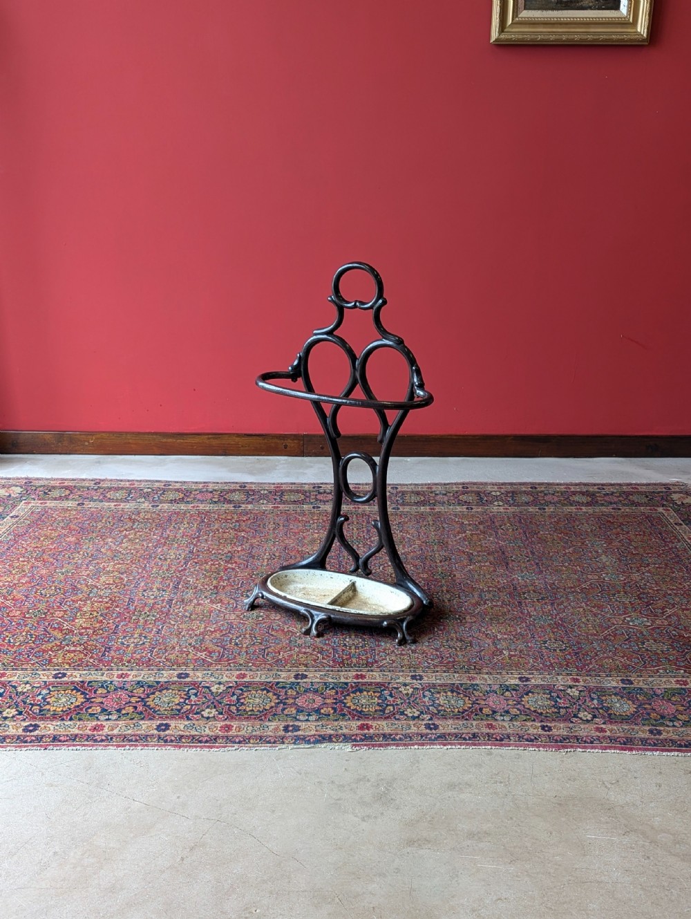 Antique Victorian Cast Iron Art Nouveau Stick Stand View II
