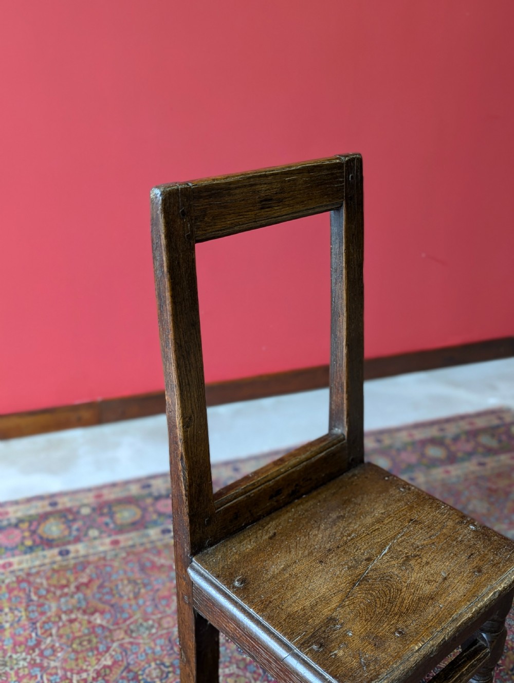 Antique 18th Century Country Made Primitive Oak Chair View III