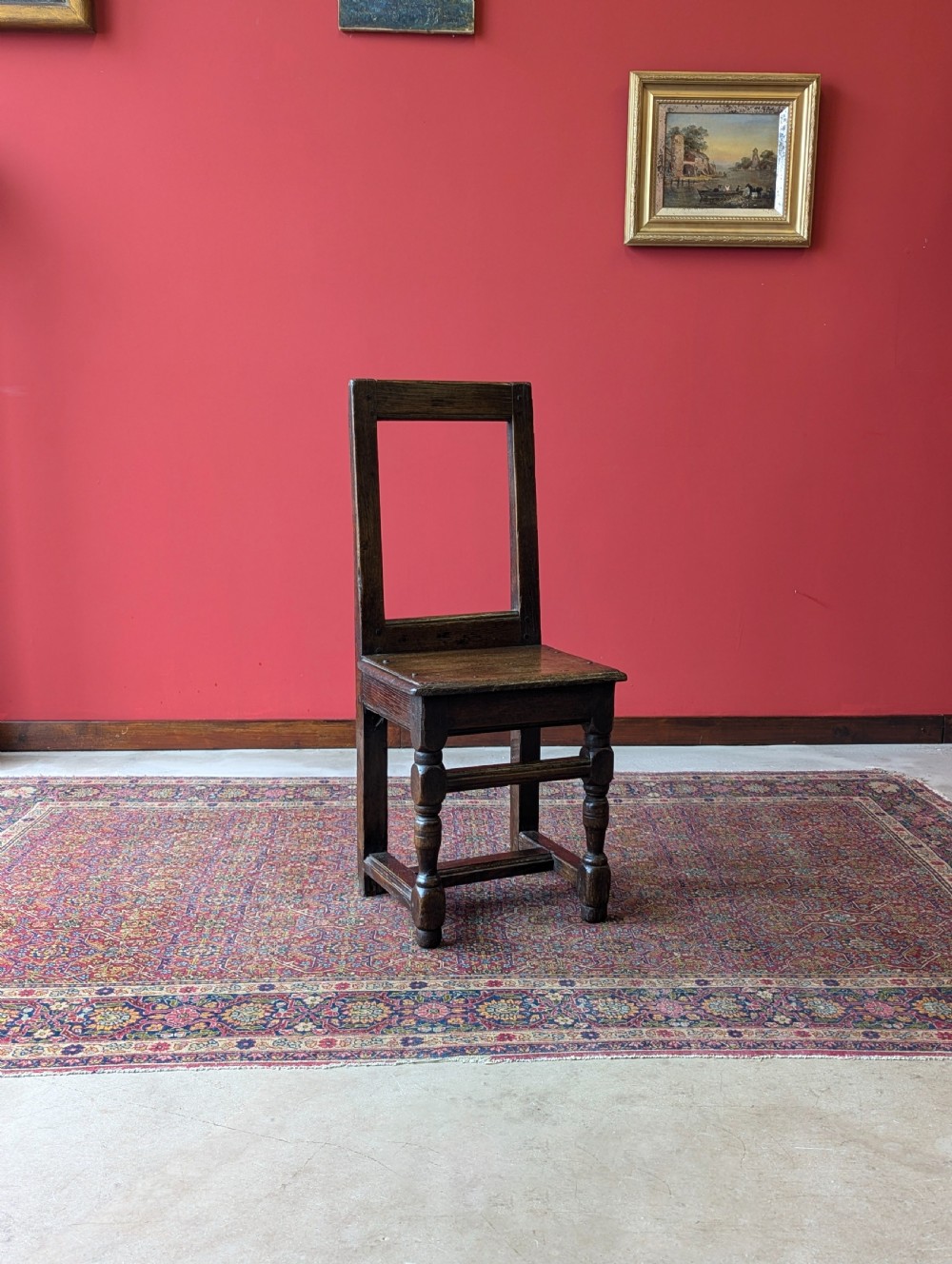 Antique 18th Century Country Made Primitive Oak Chair View IV