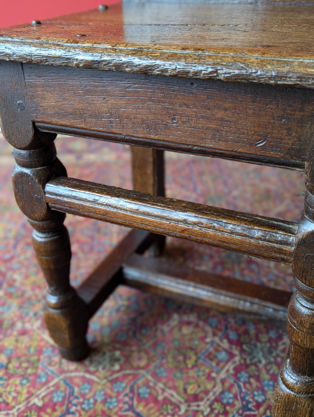 Antique 18th Century Country Made Primitive Oak Chair View V