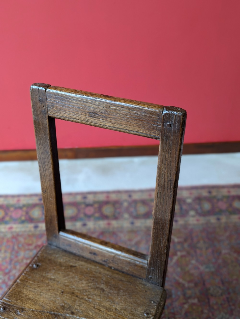 Antique 18th Century Country Made Primitive Oak Chair View VI