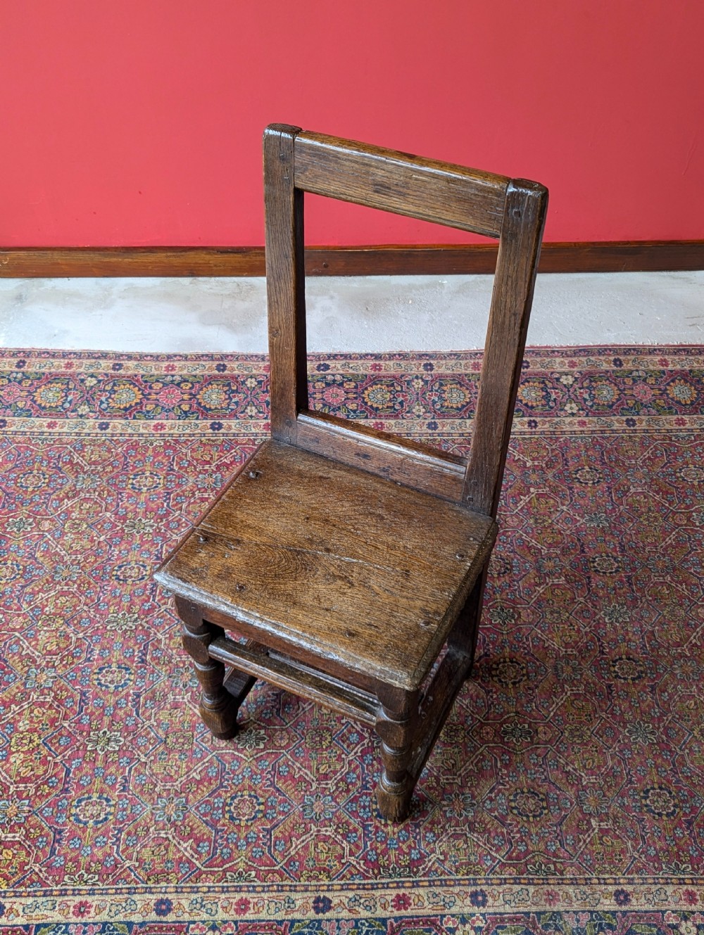 Antique 18th Century Country Made Primitive Oak Chair View VIII