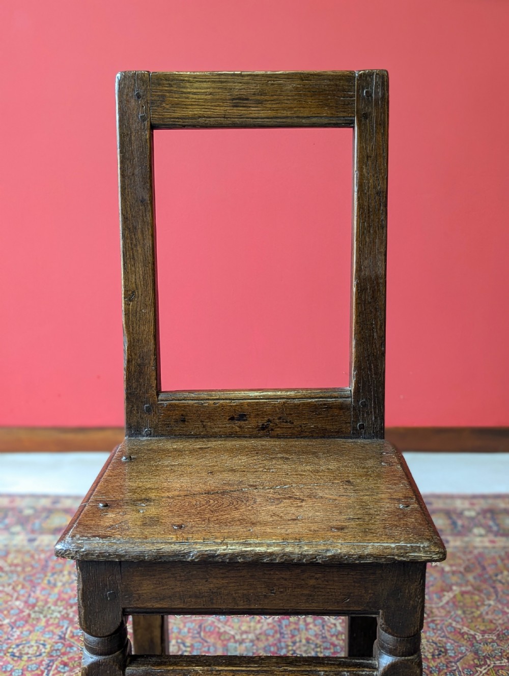 Antique 18th Century Country Made Primitive Oak Chair View IX