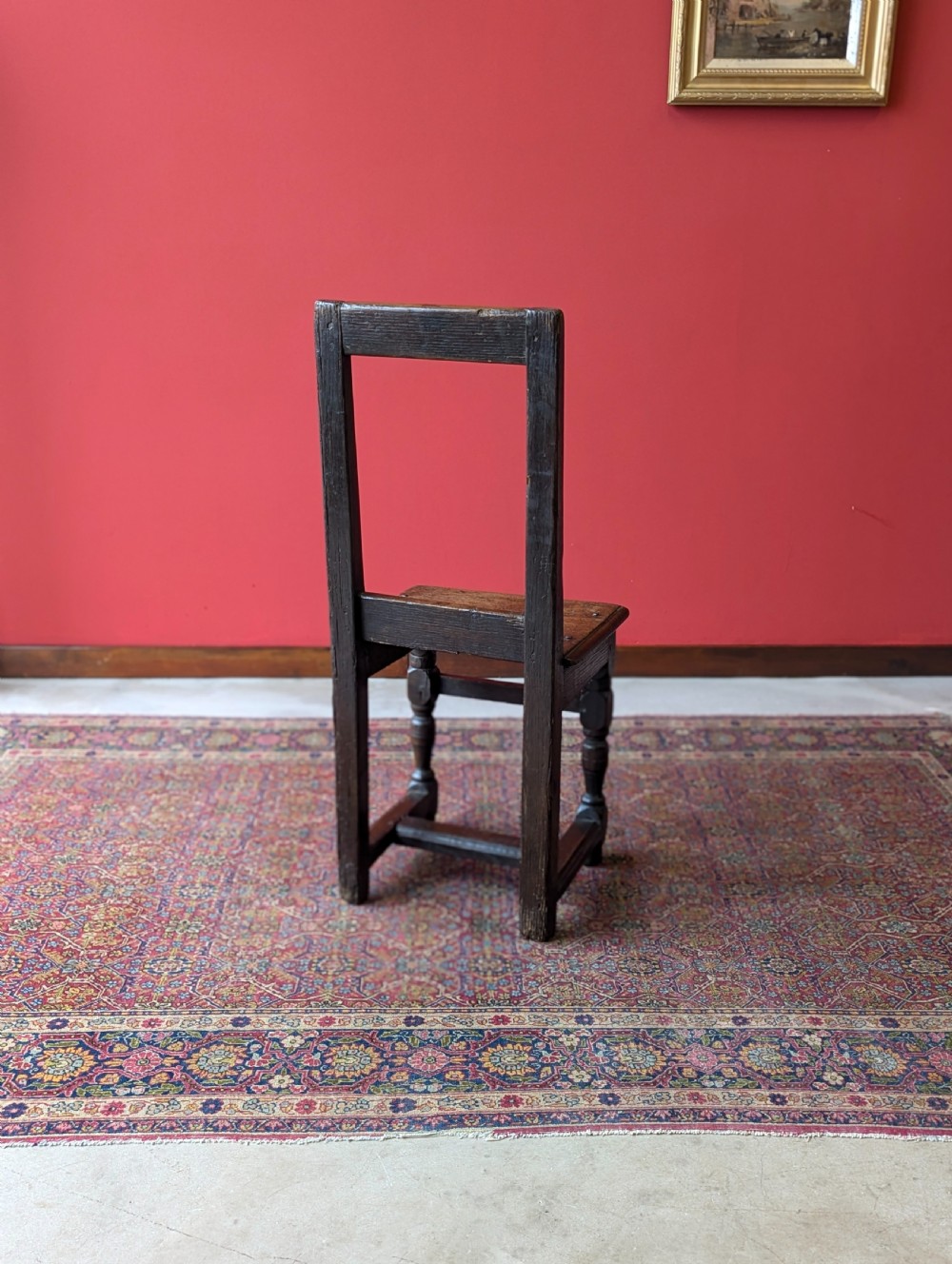 Antique 18th Century Country Made Primitive Oak Chair View X