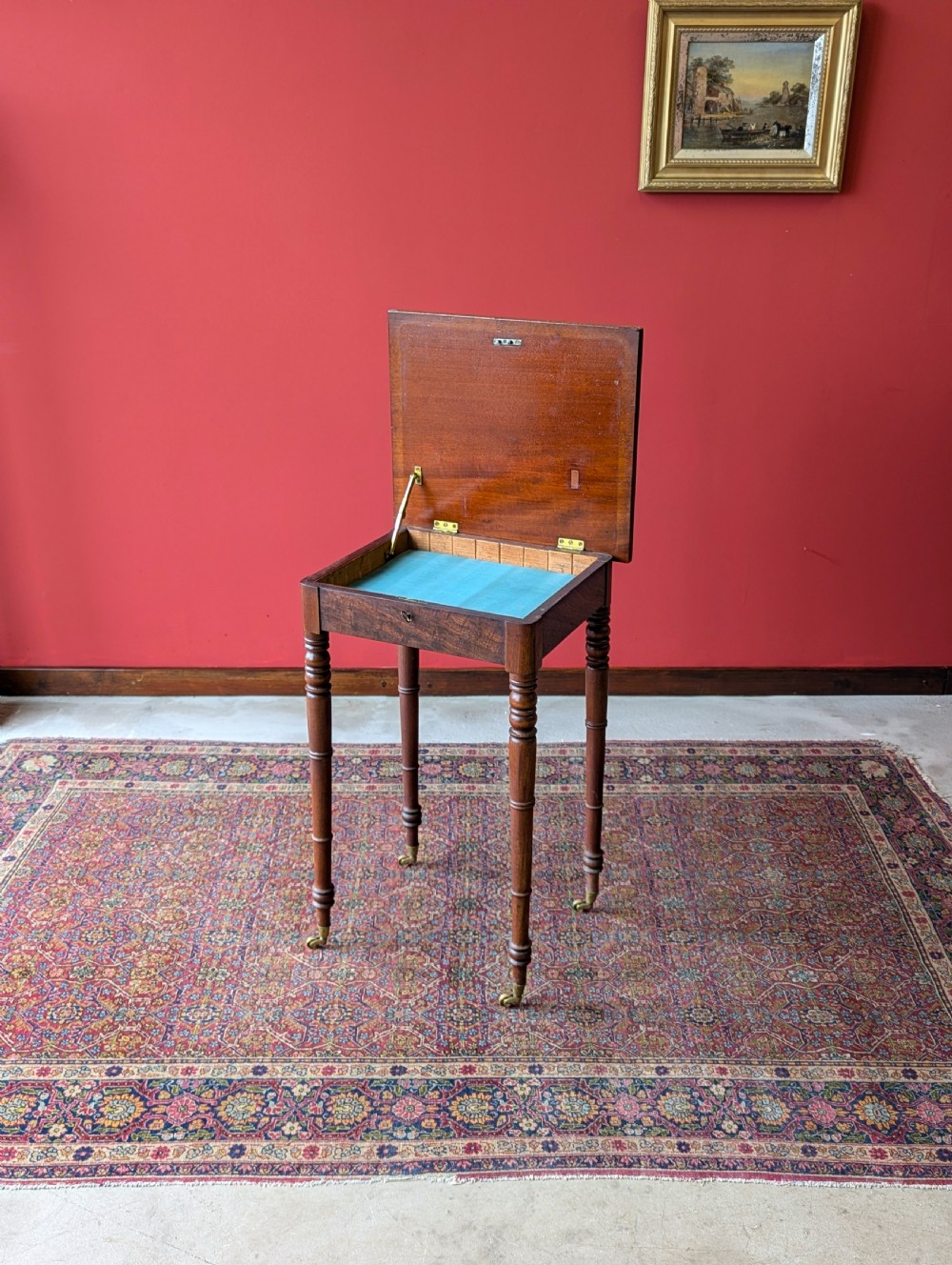 Antique Victorian Mahogany Work Table / Bedside View II