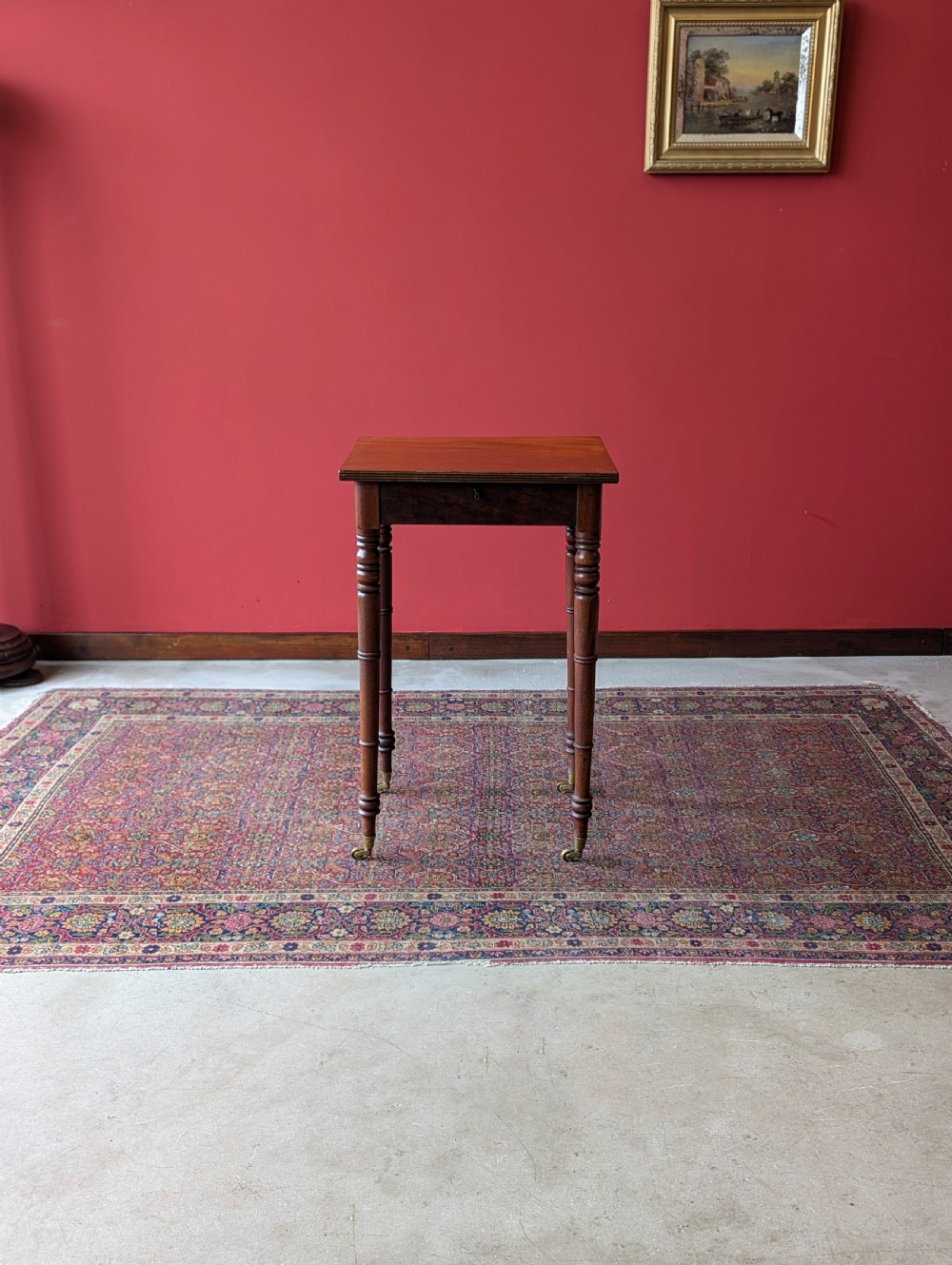 Antique Victorian Mahogany Work Table / Bedside View III