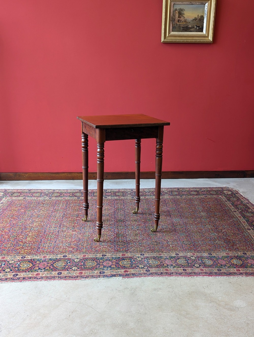 Antique Victorian Mahogany Work Table / Bedside View IV