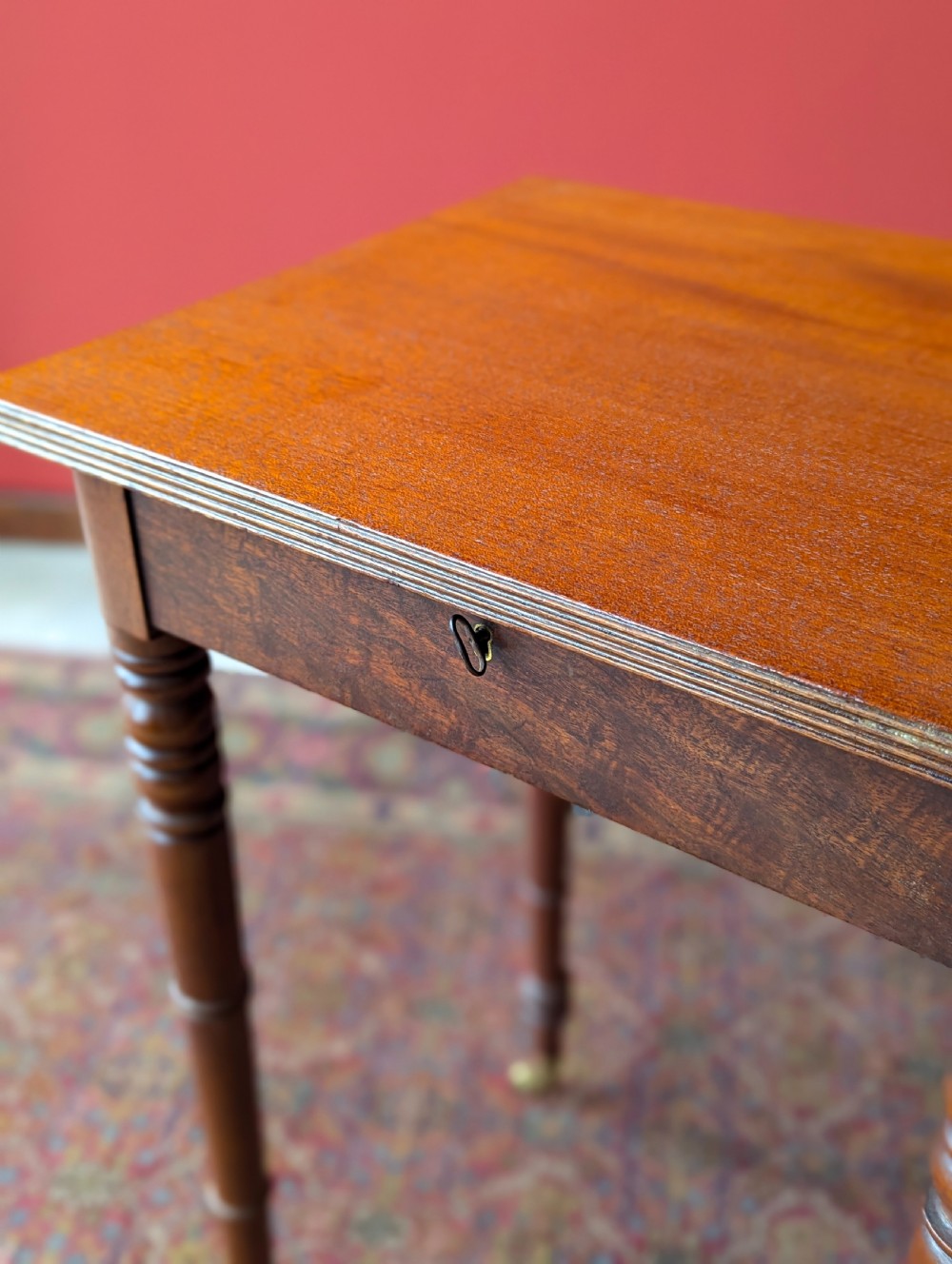 Antique Victorian Mahogany Work Table / Bedside View VIII