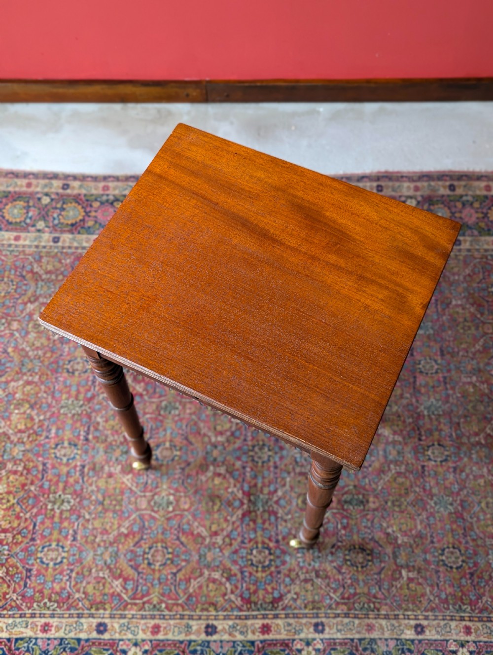 Antique Victorian Mahogany Work Table / Bedside View X