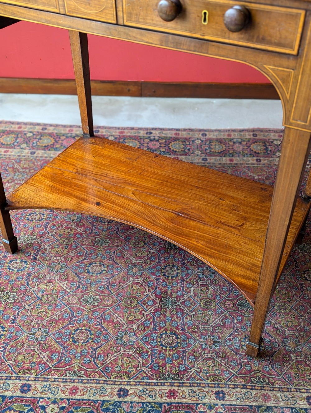 Antique Edwardian Mahogany Cylinder Writing Bureau Desk View IX