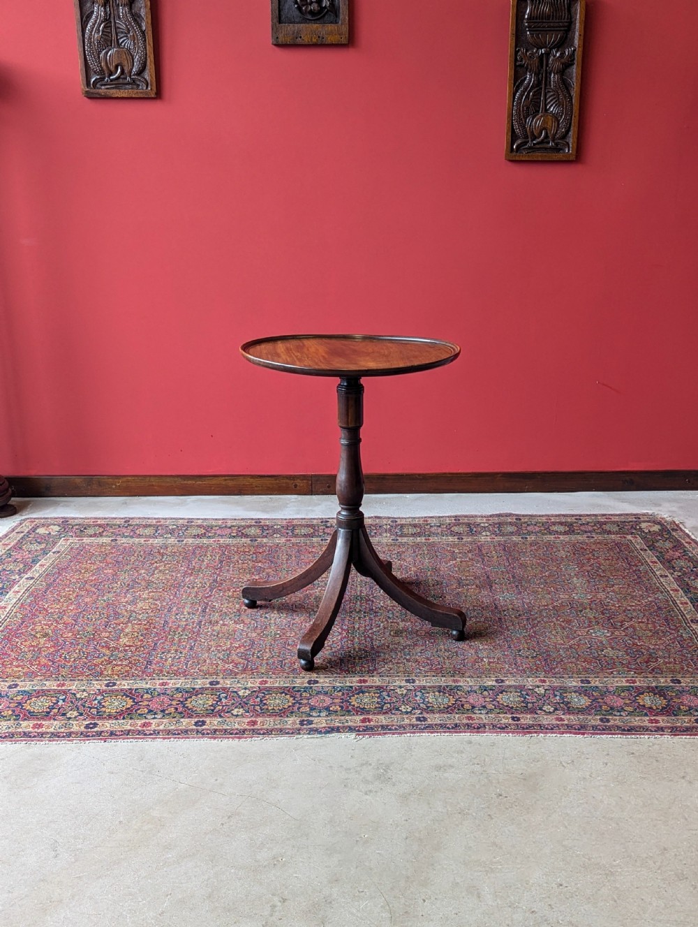 Antique Early Victorian Mahogany Circular Wine Table / Occasional Table View II