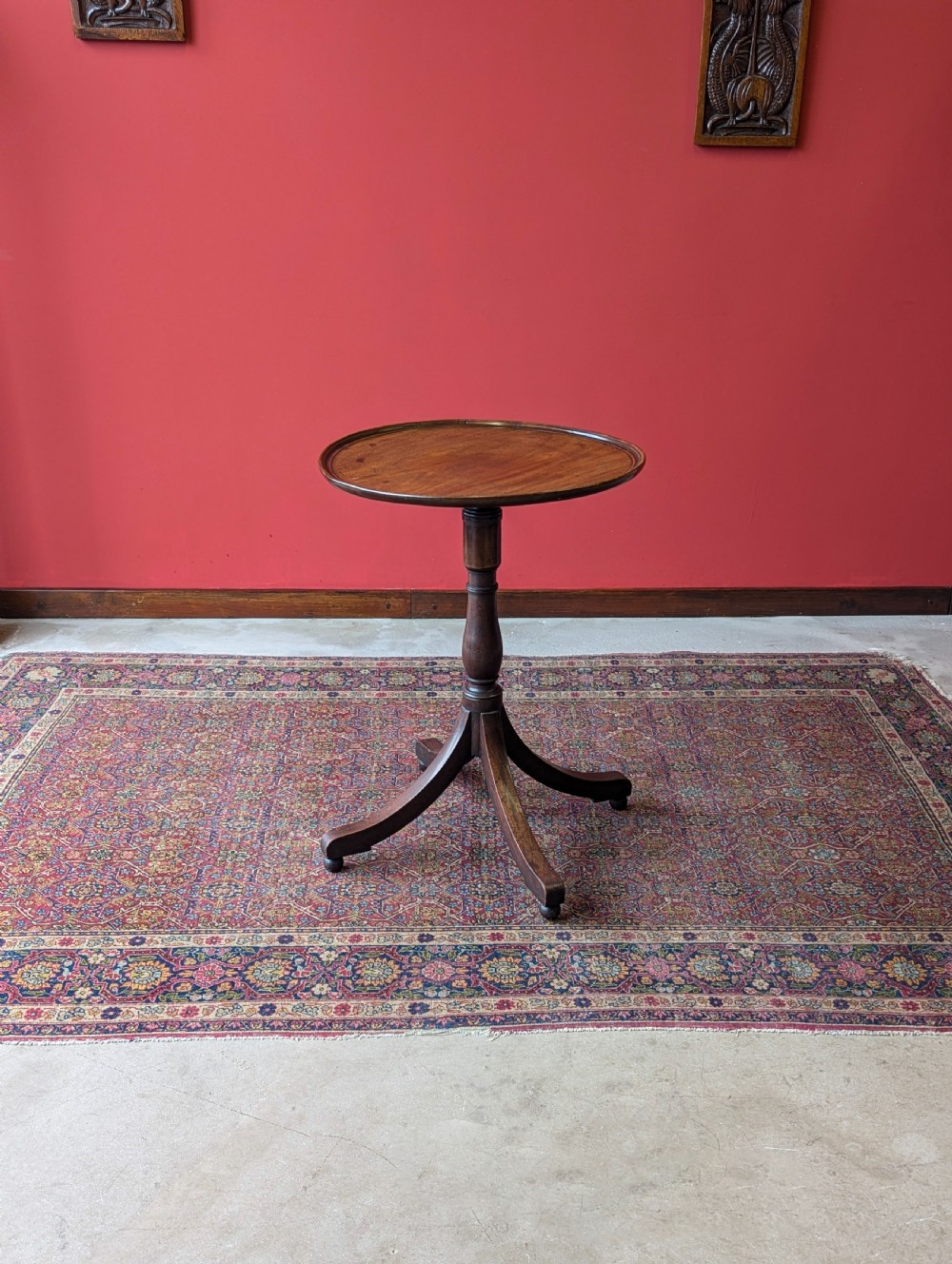 Antique Early Victorian Mahogany Circular Wine Table / Occasional Table View VII