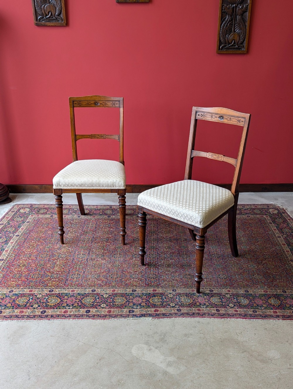 Set of 4 Antique Victorian Mahogany Dining Chairs View VI
