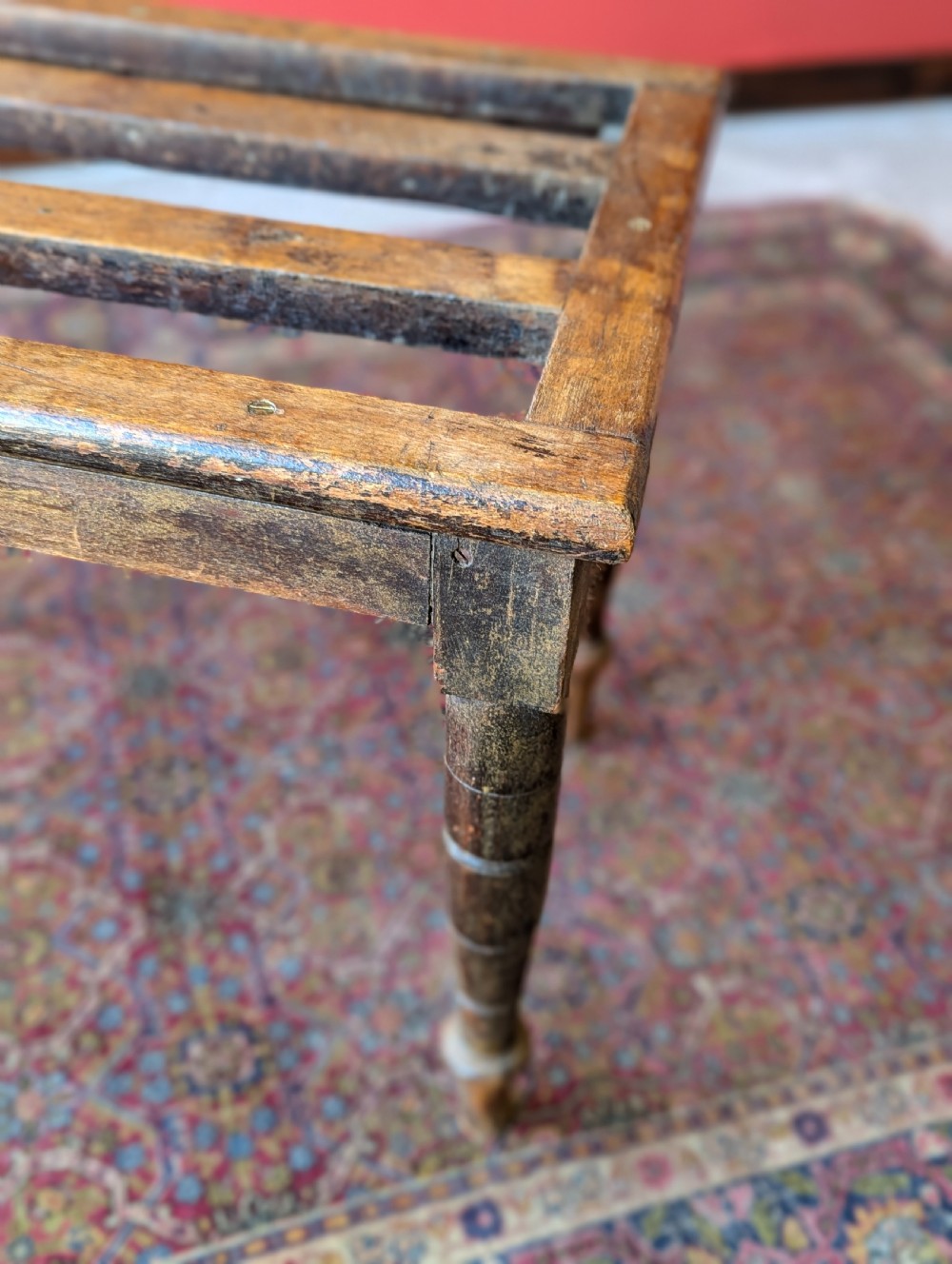 Antique Victorian Beech Luggage Stand View VI