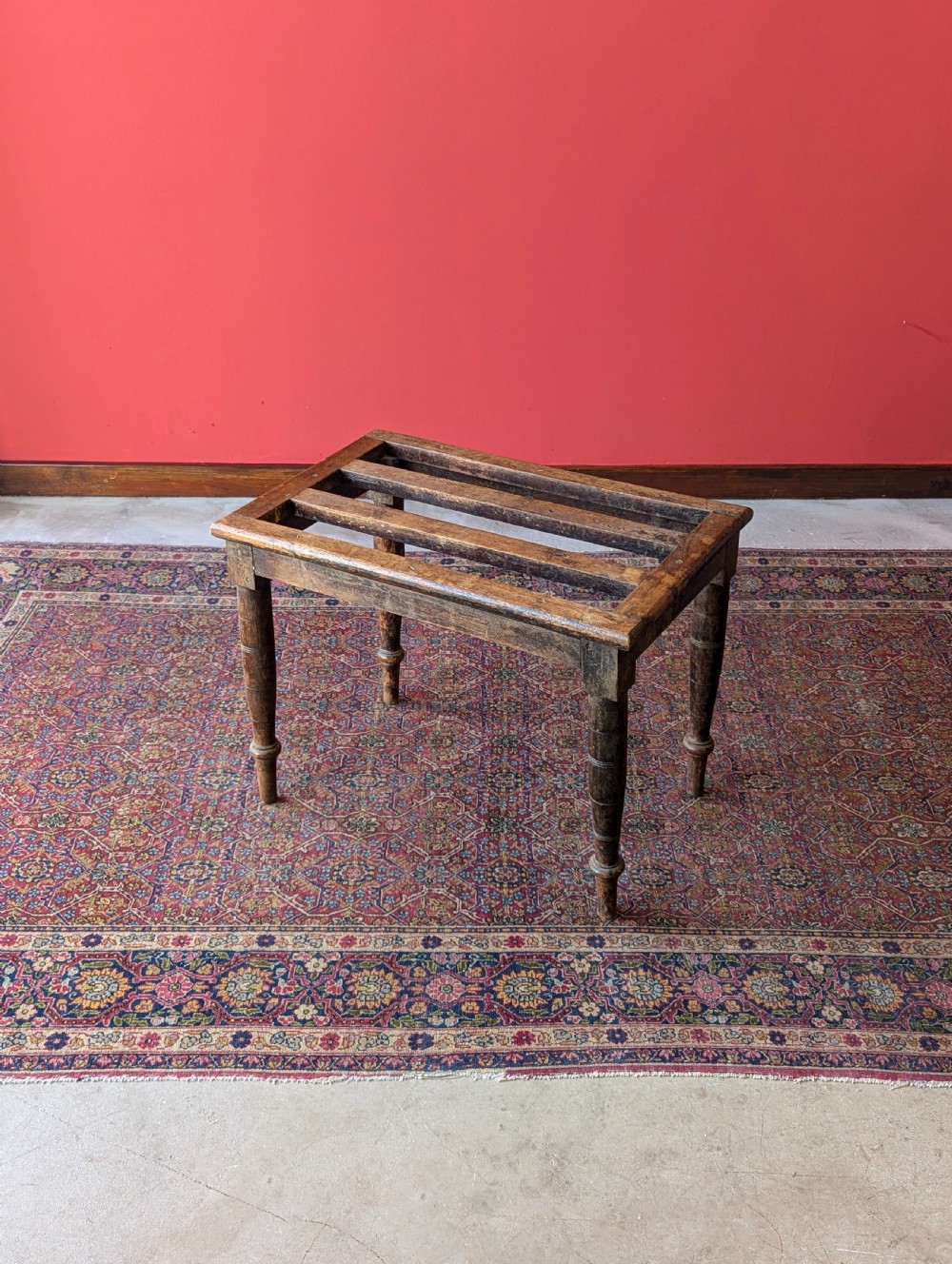 Antique Victorian Beech Luggage Stand View X