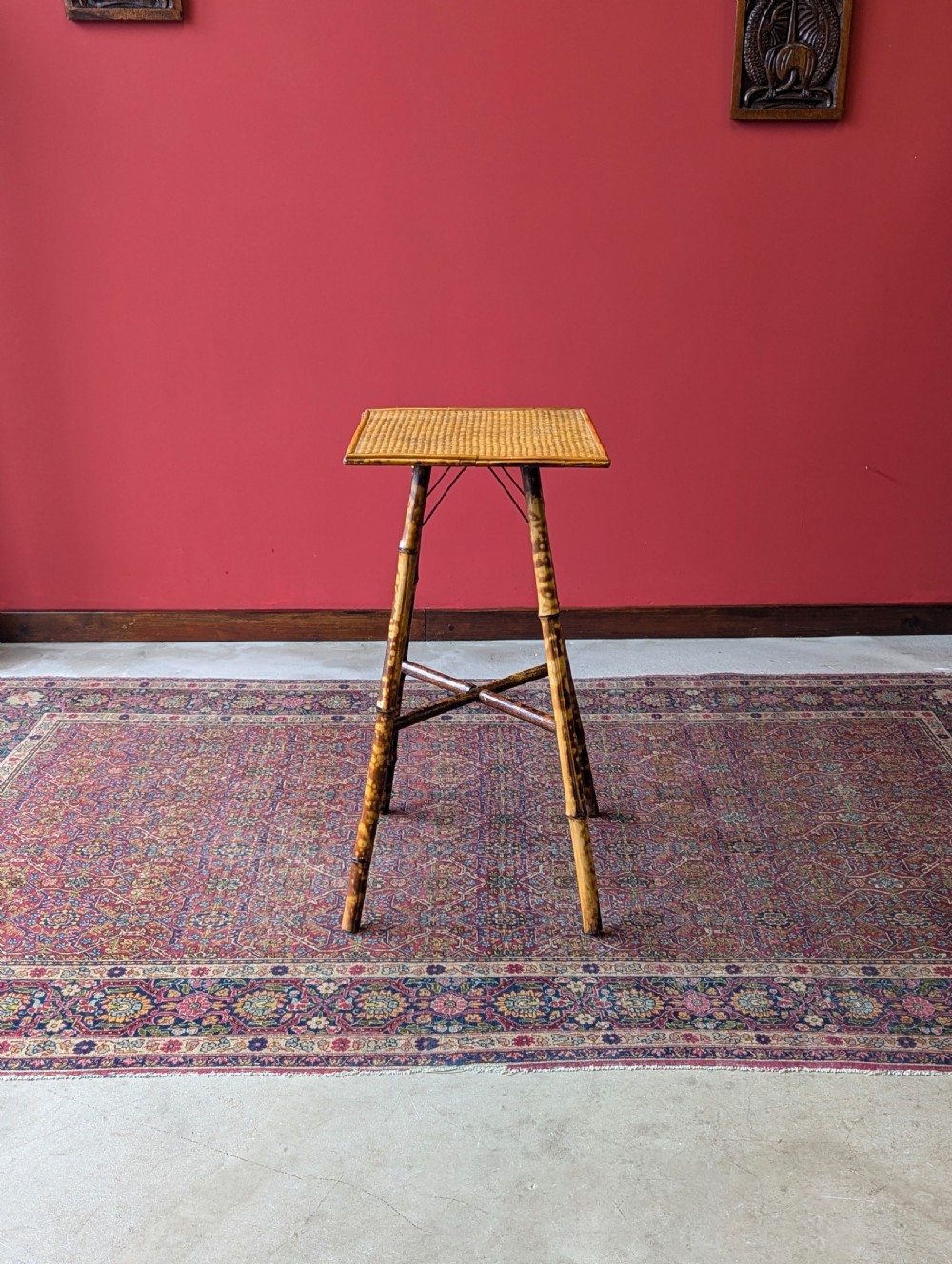 Antique Victorian Bamboo Occasional Table / Plant Stand View III