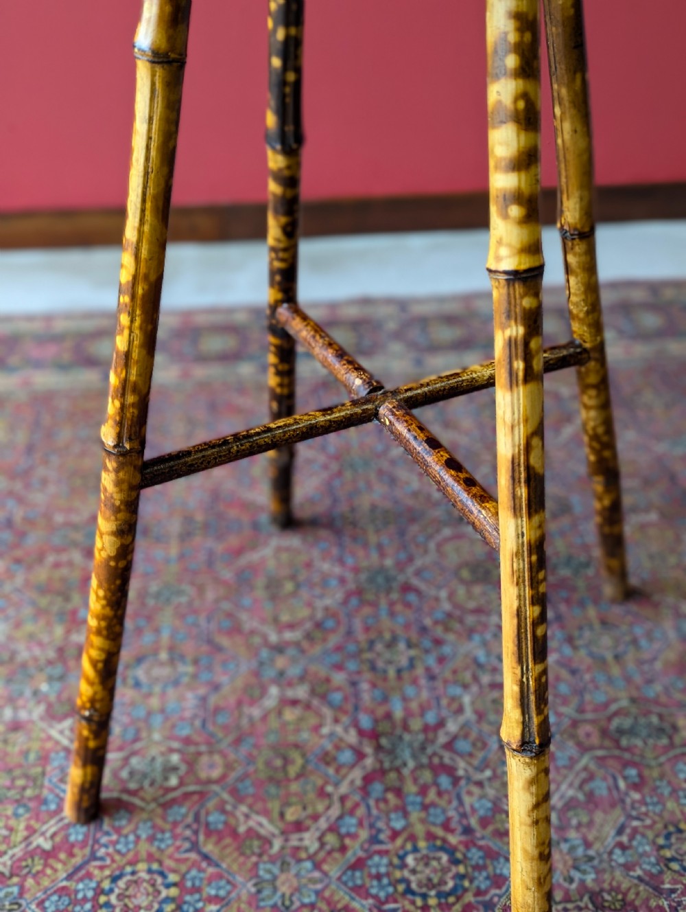 Antique Victorian Bamboo Occasional Table / Plant Stand View IV