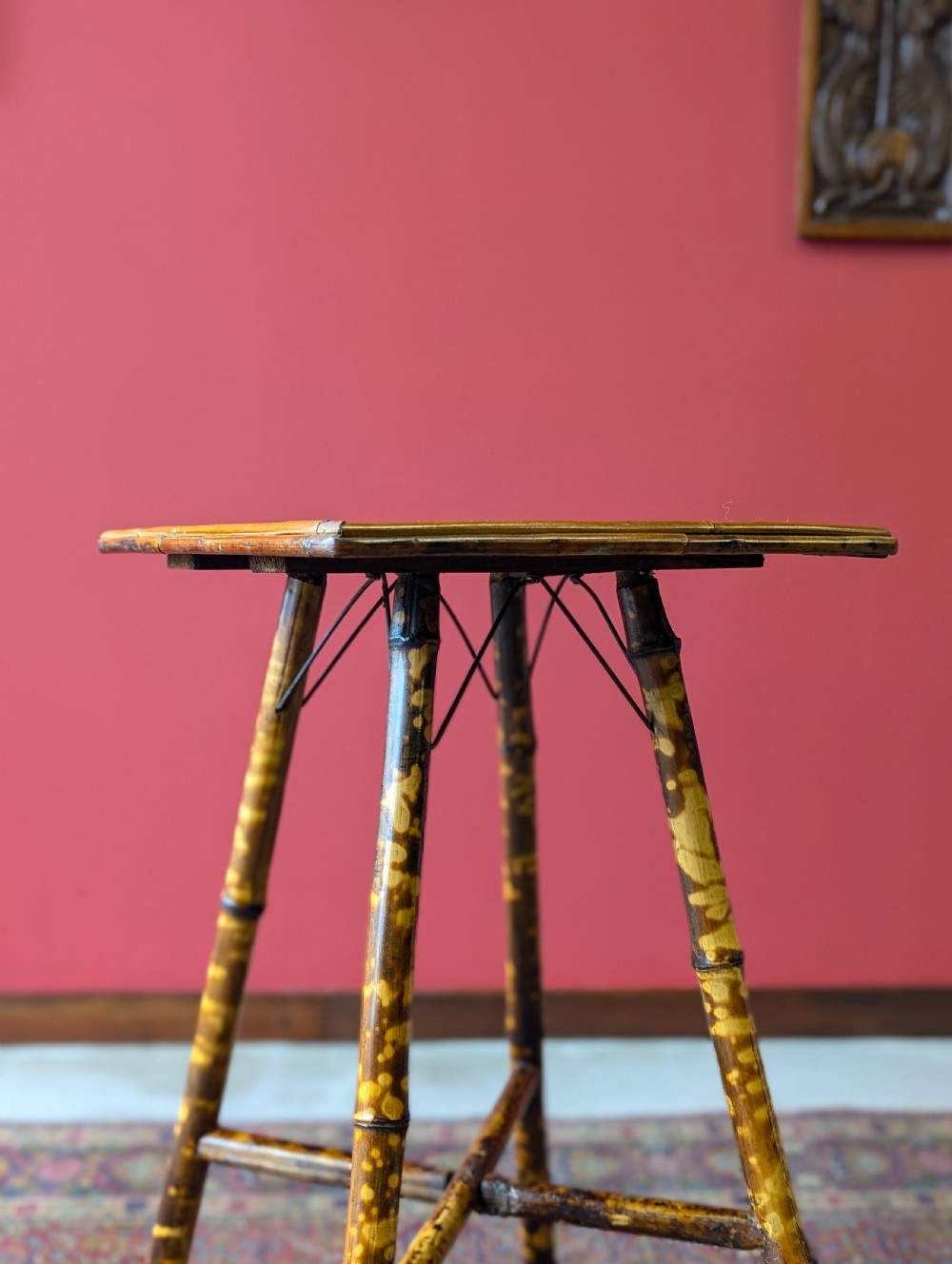 Antique Victorian Bamboo Occasional Table / Plant Stand View VI