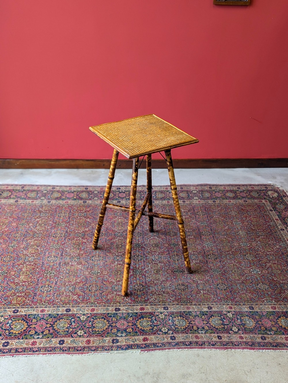 Antique Victorian Bamboo Occasional Table / Plant Stand View VIII