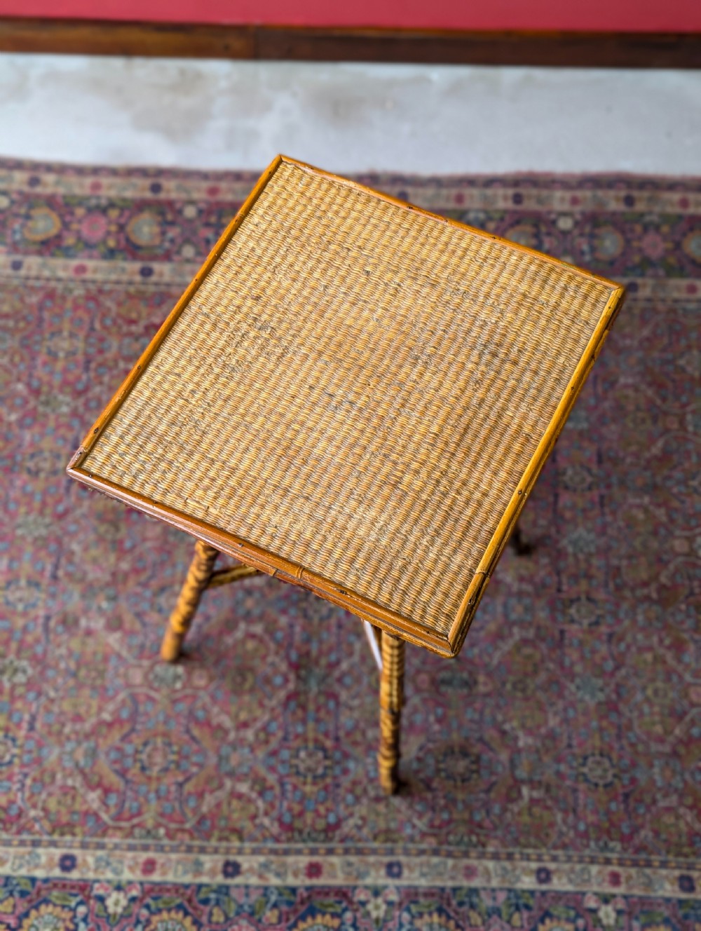 Antique Victorian Bamboo Occasional Table / Plant Stand View X