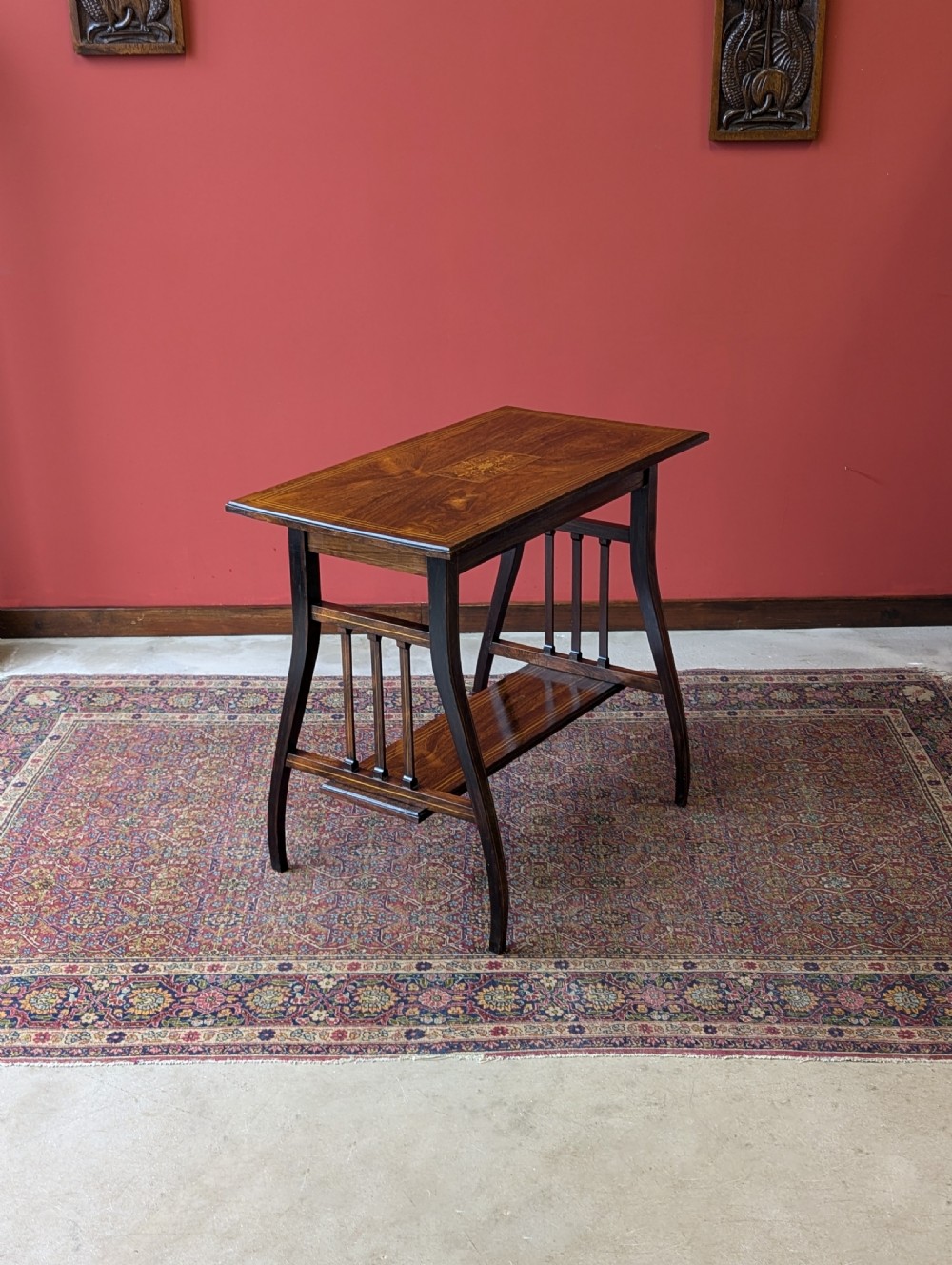 Antique Victorian Inlaid Rosewood Occasional Table View III