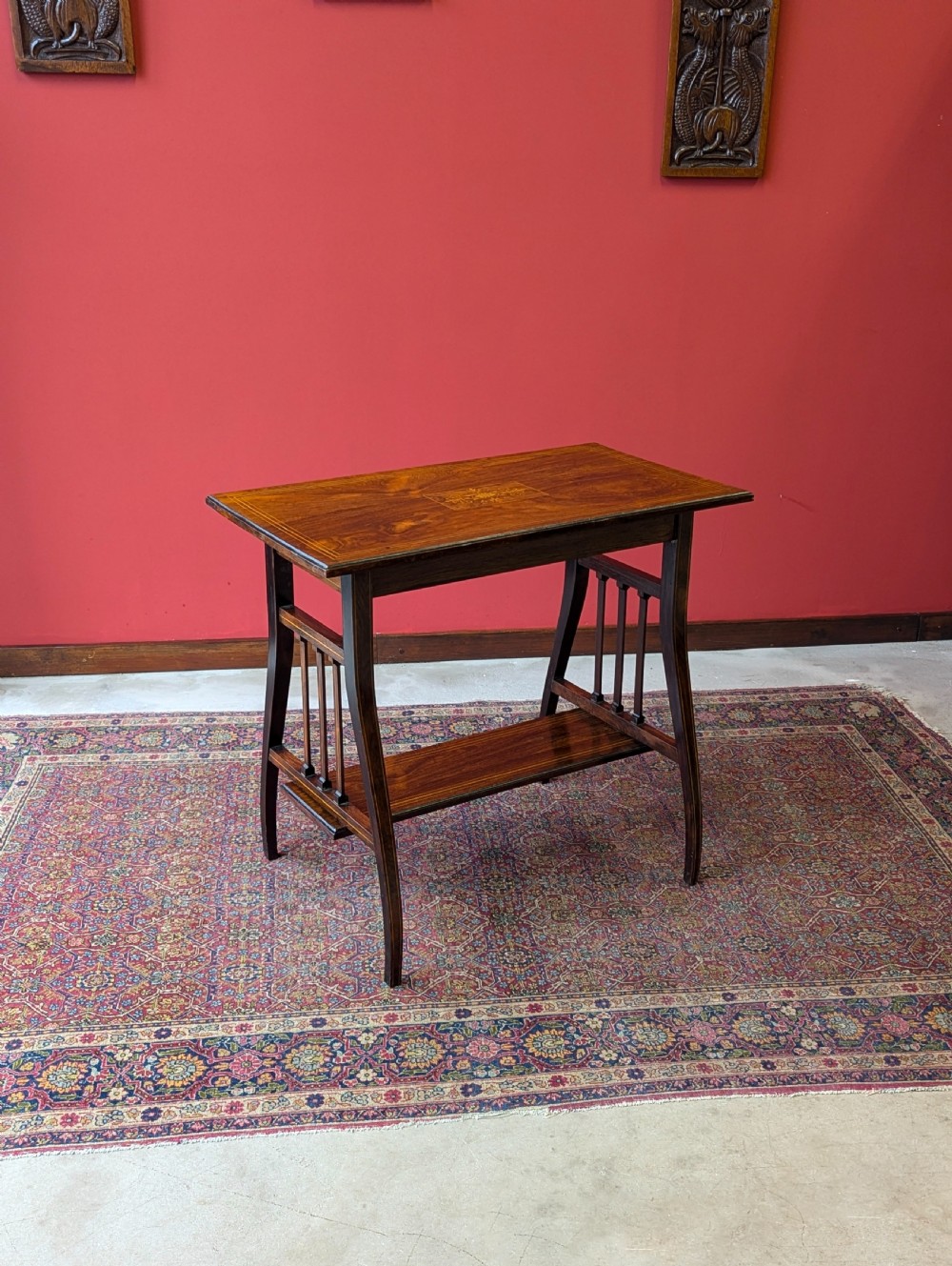 Antique Victorian Inlaid Rosewood Occasional Table View V