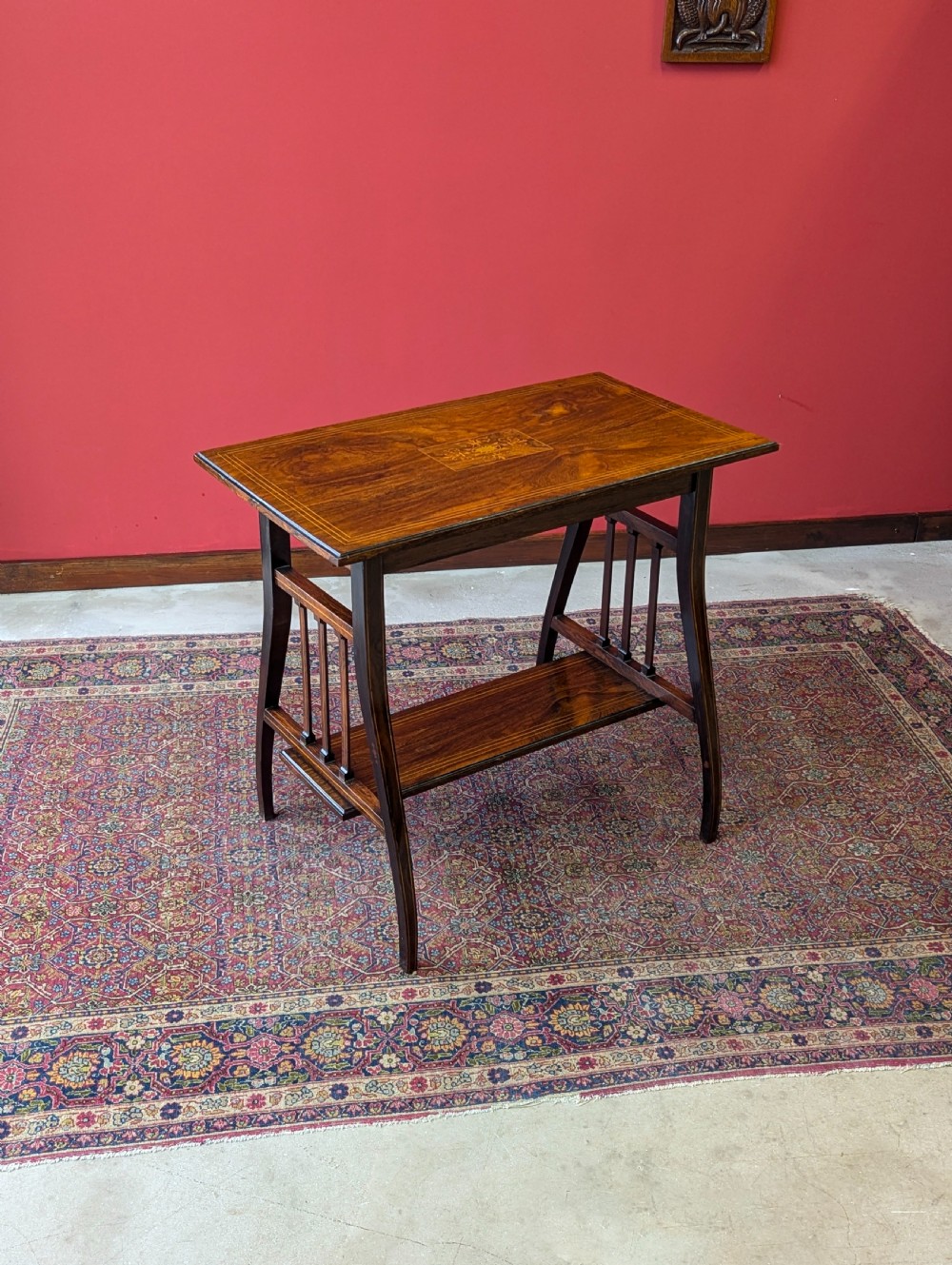 Antique Victorian Inlaid Rosewood Occasional Table View VII