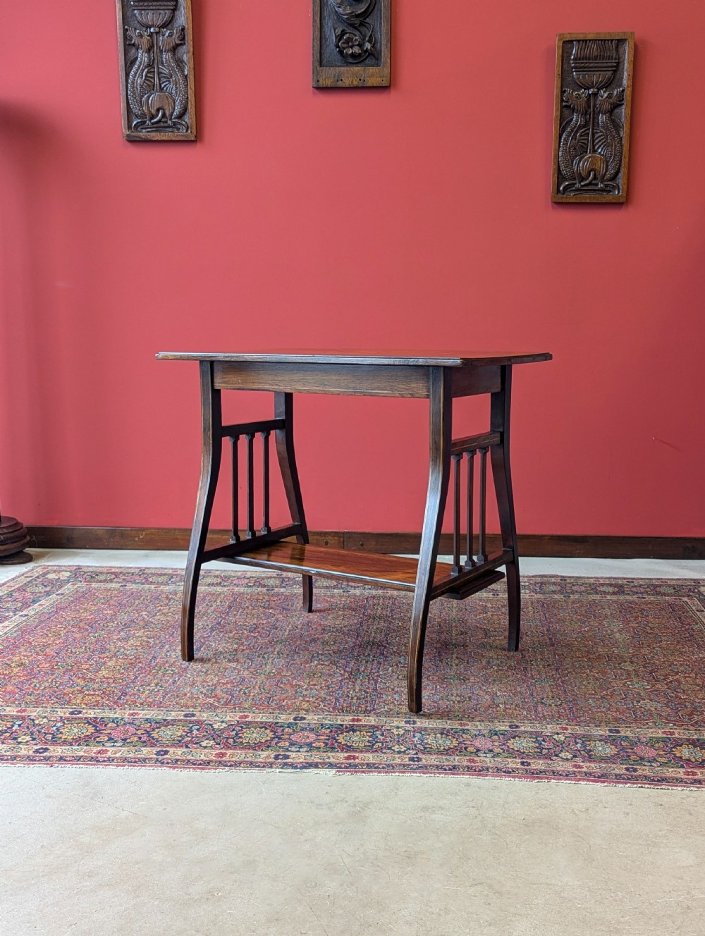 Antique Victorian Inlaid Rosewood Occasional Table View IX