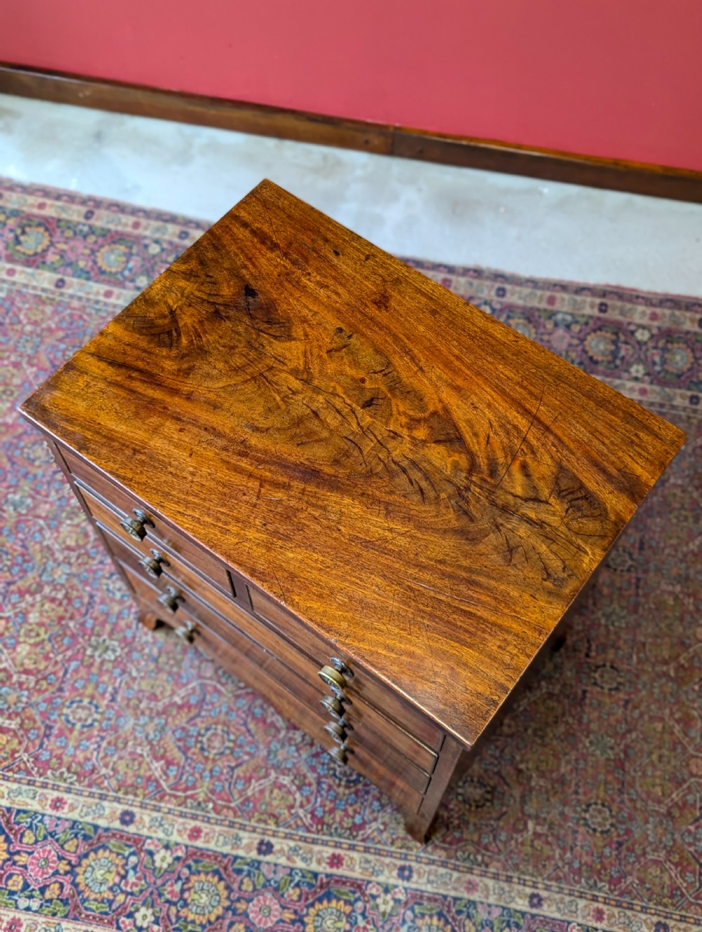 Antique Georgian Mahogany Small Chest of Drawers View VII