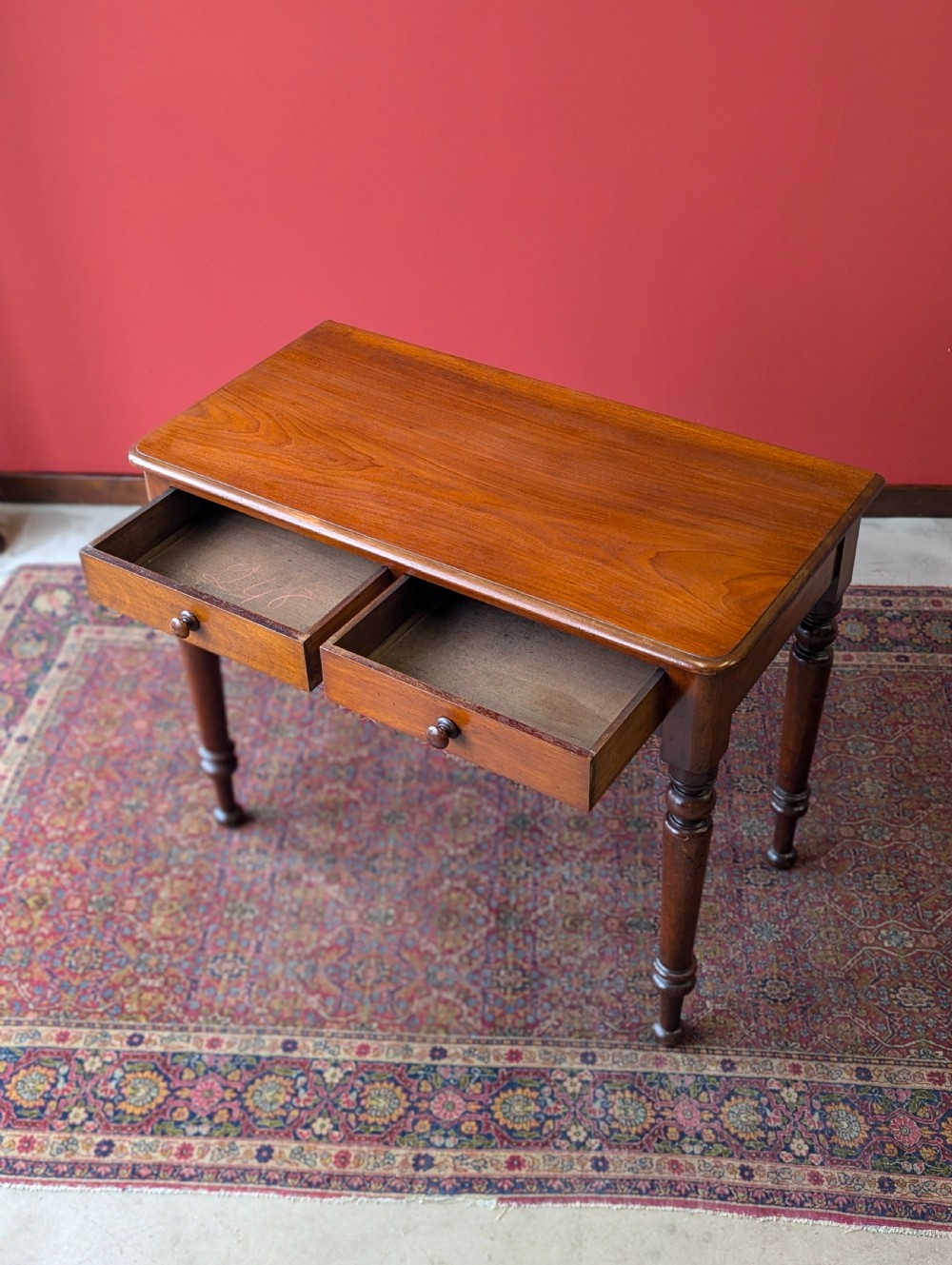 Antique Victorian Mahogany Writing Table View VI