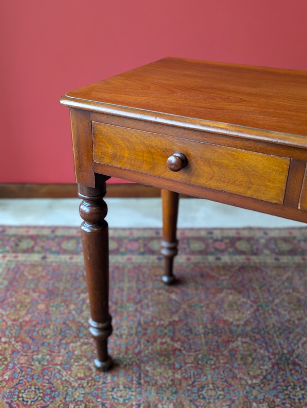Antique Victorian Mahogany Writing Table View VIII