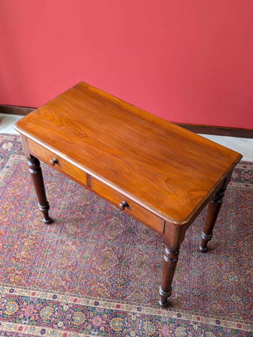 Antique Victorian Mahogany Writing Table View IX