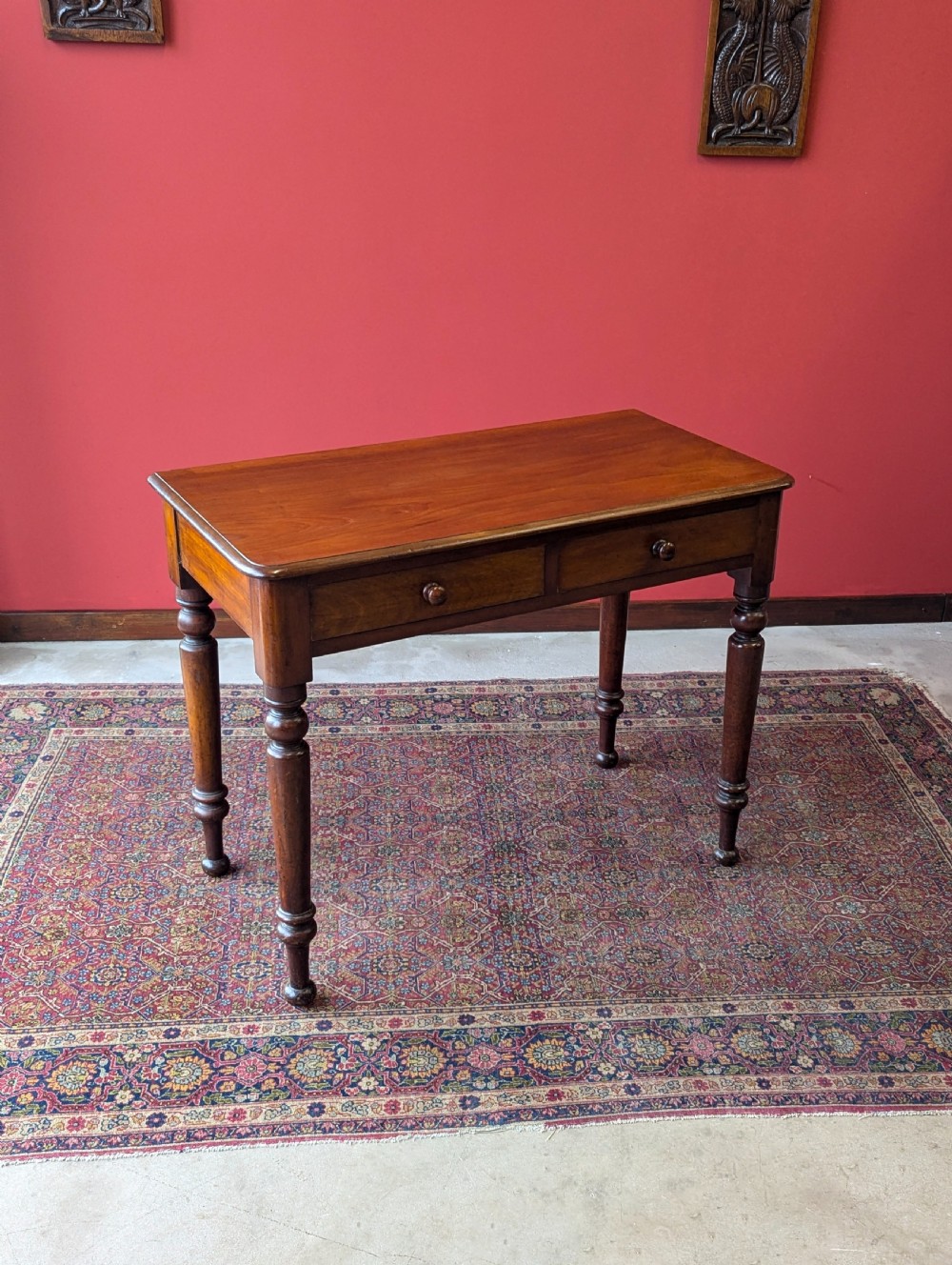 Antique Victorian Mahogany Writing Table View X