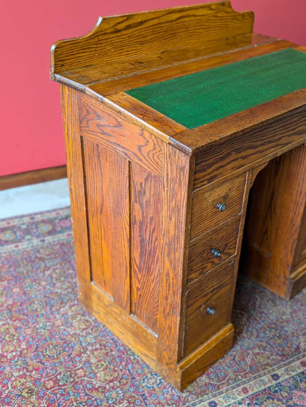 Antique Victorian Oak Clerks Desk View IV