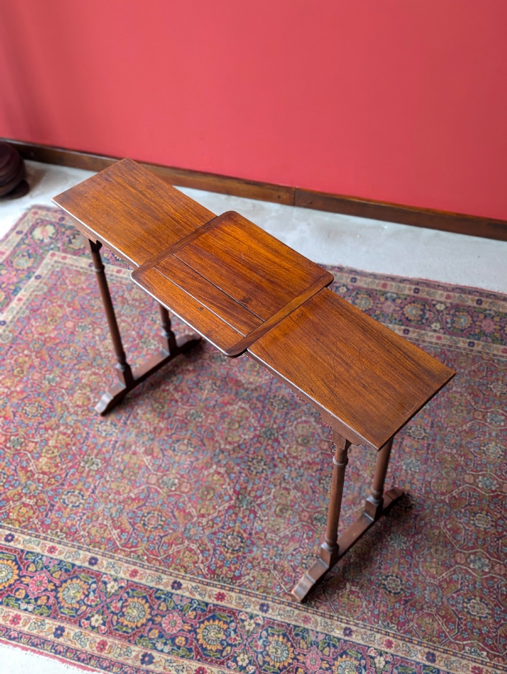 Antique Victorian Mahogany Metamorphic Music Stand / Reading Table View III