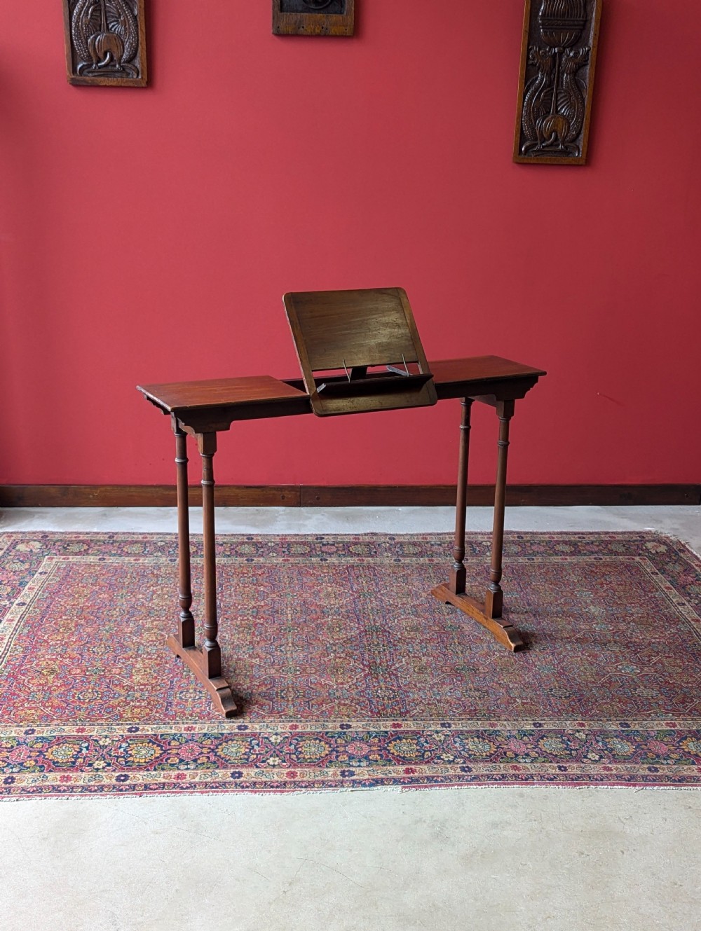 Antique Victorian Mahogany Metamorphic Music Stand / Reading Table View IV