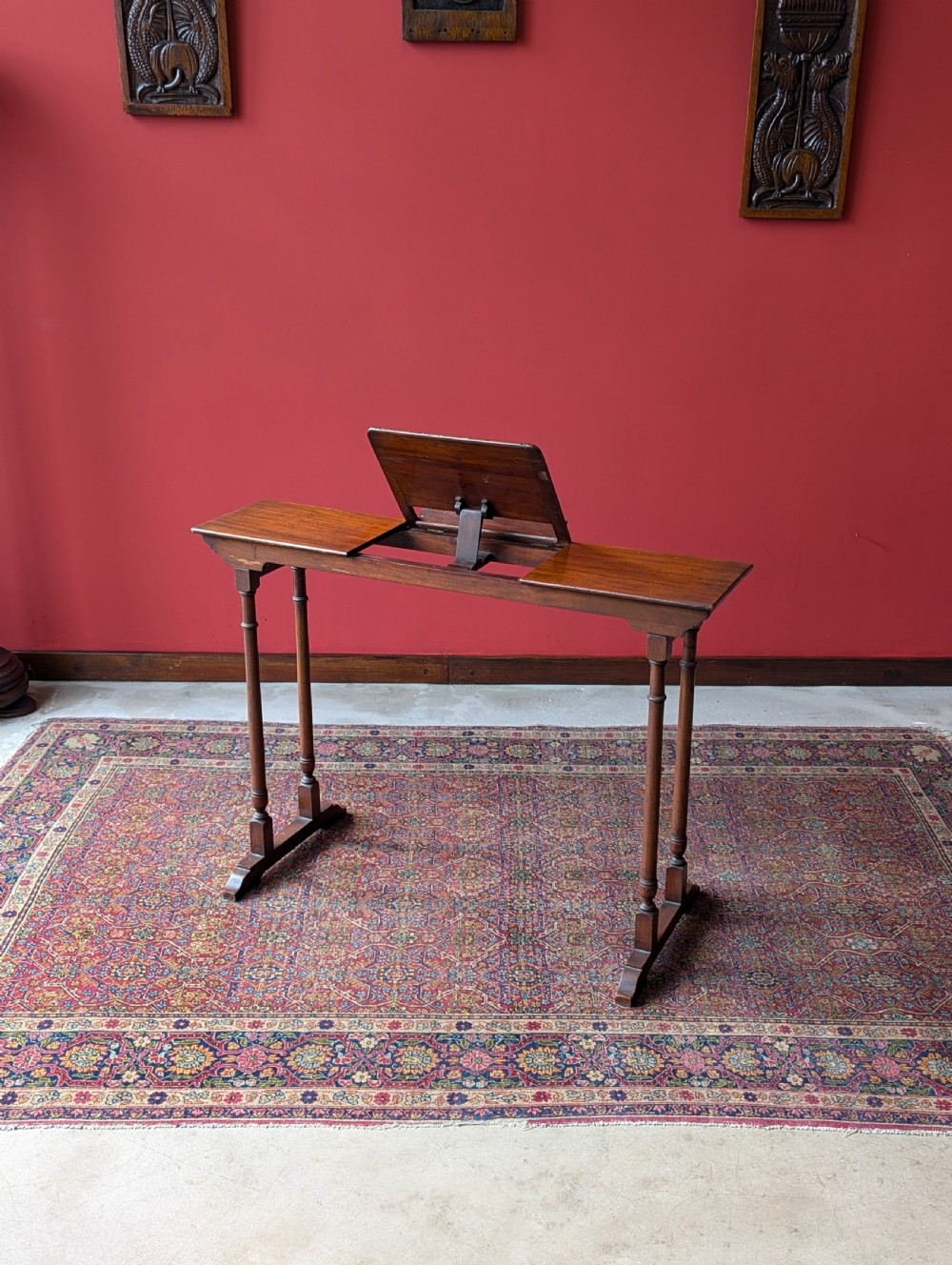 Antique Victorian Mahogany Metamorphic Music Stand / Reading Table View VI
