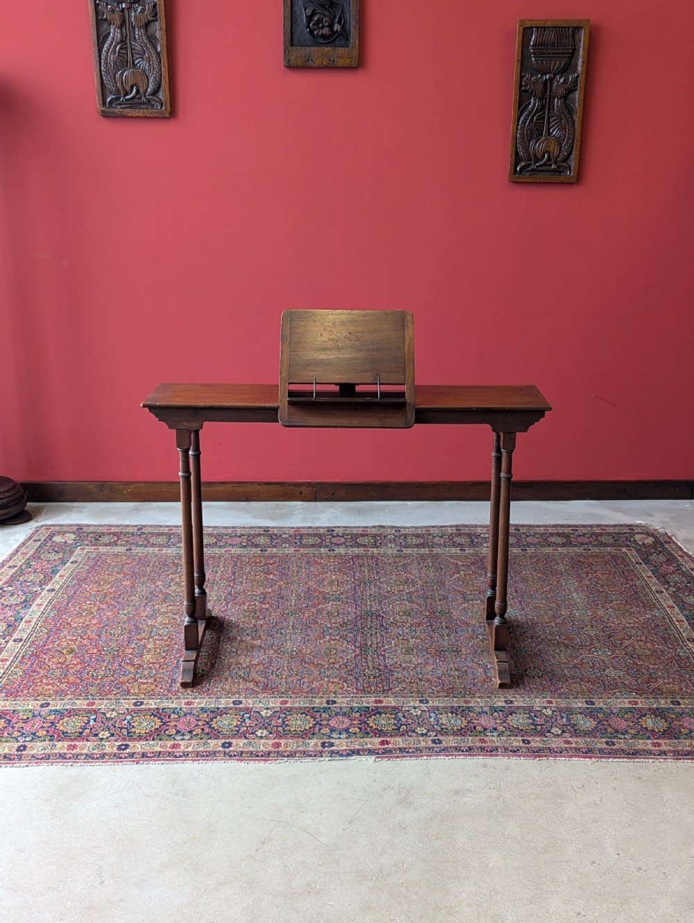 Antique Victorian Mahogany Metamorphic Music Stand / Reading Table View X