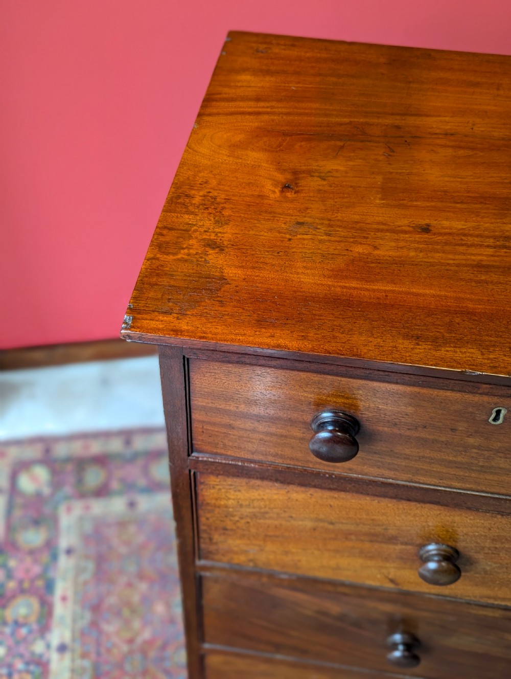 Antique Victorian Solid Mahogany Chest of Drawers View V