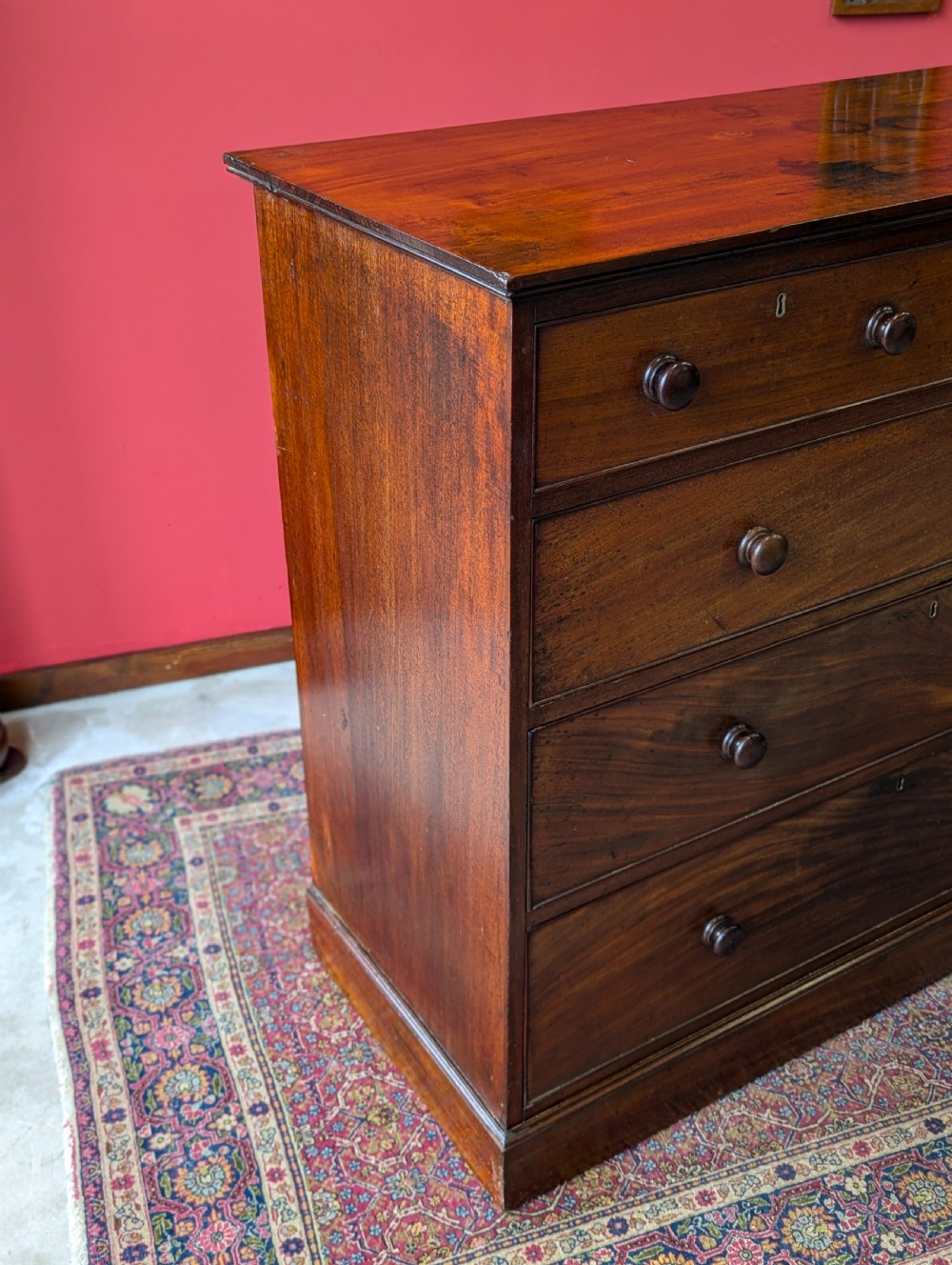 Antique Victorian Solid Mahogany Chest of Drawers View IX
