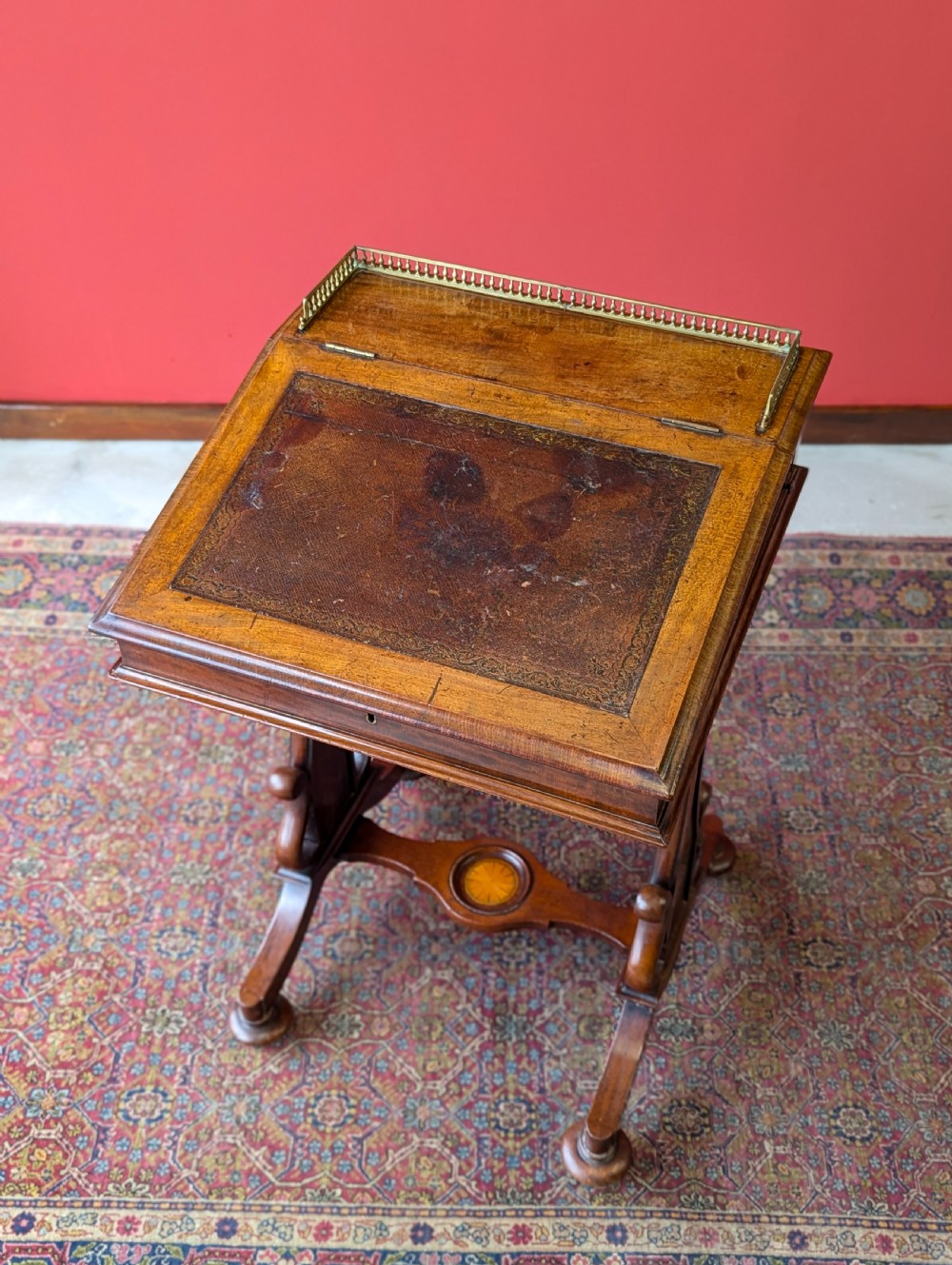 Antique Victorian Mahogany Davenport Writing Desk View VIII