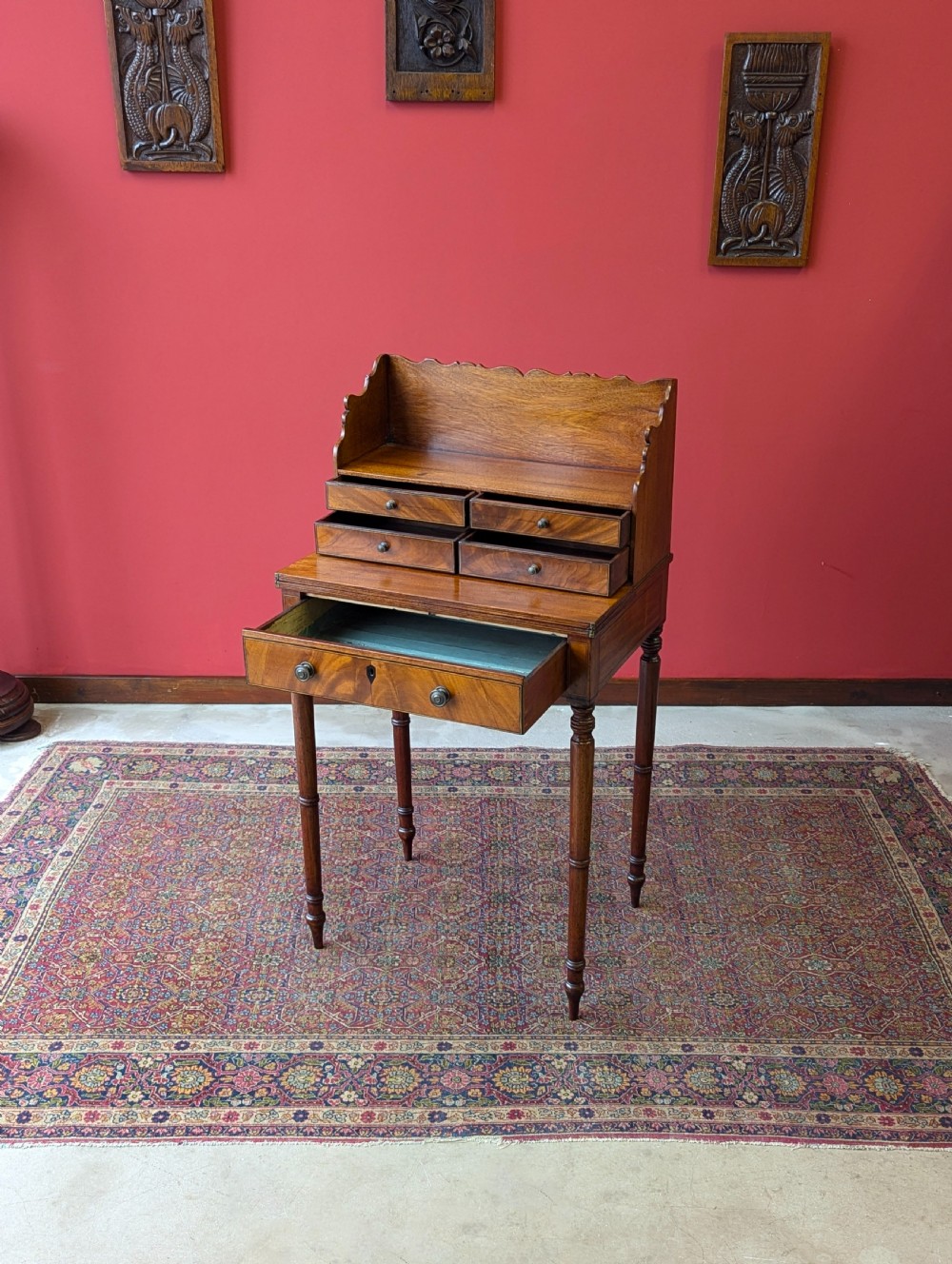 Antique Georgian Mahogany Writing Desk View VI