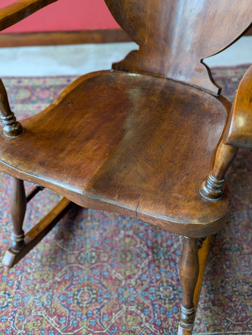 Antique Victorian Birch Rocking Chair c.1890 View VIII