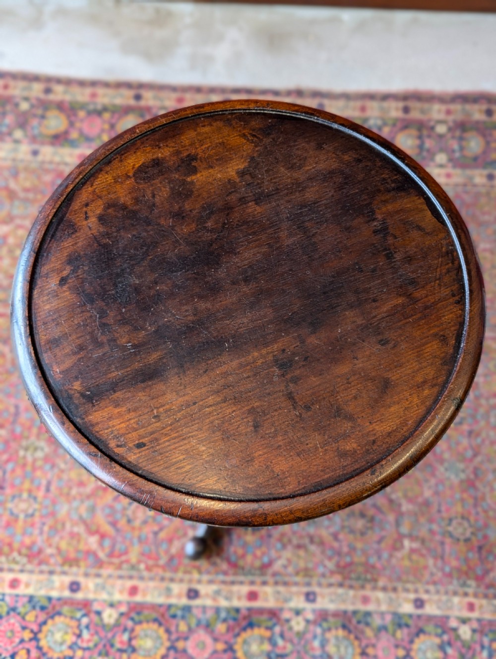 Antique Mid 19th Century Barley Twist Mahogany Wine Table View VIII