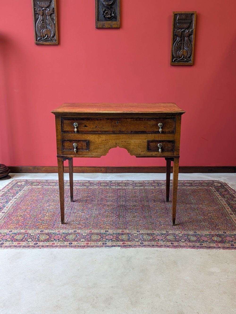 Antique 18th Century Georgian Welsh Oak Country-Made Lowboy Table View II